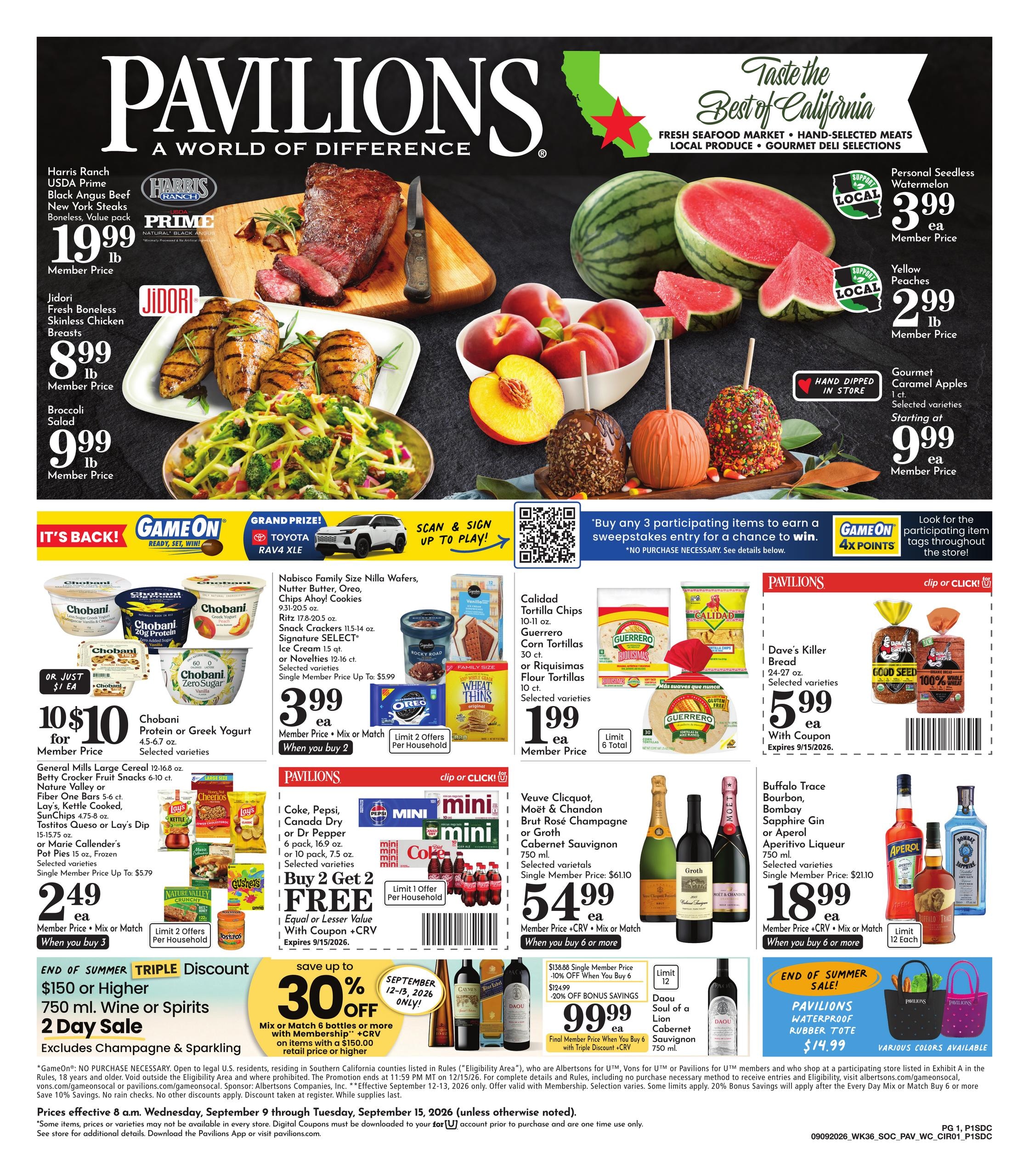 Pavilions weekly ad page 1