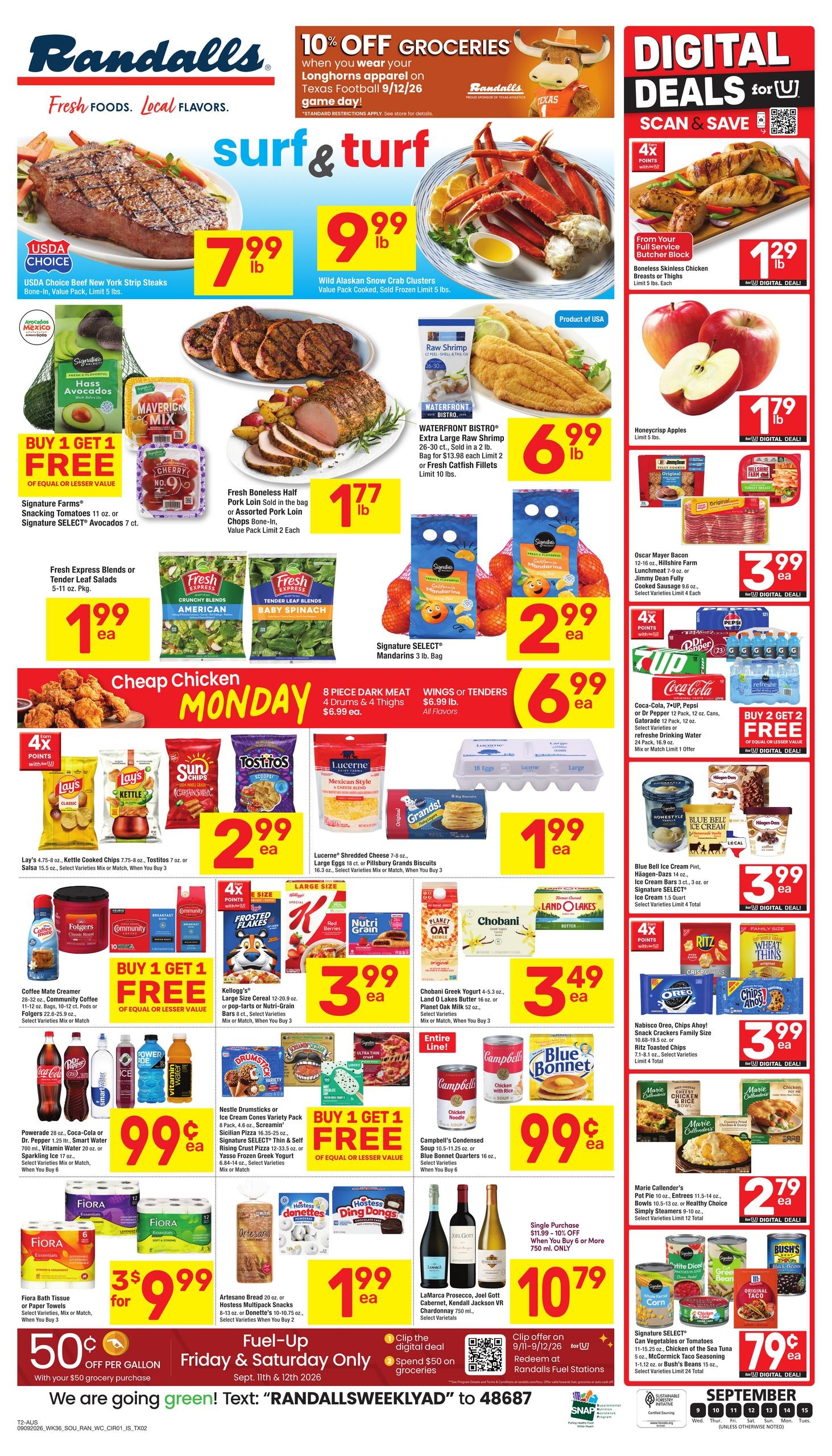 Randalls weekly ad page 1