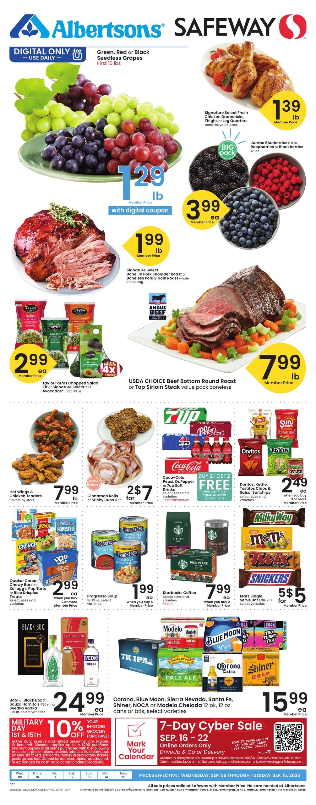 Safeway weekly ad page 1
