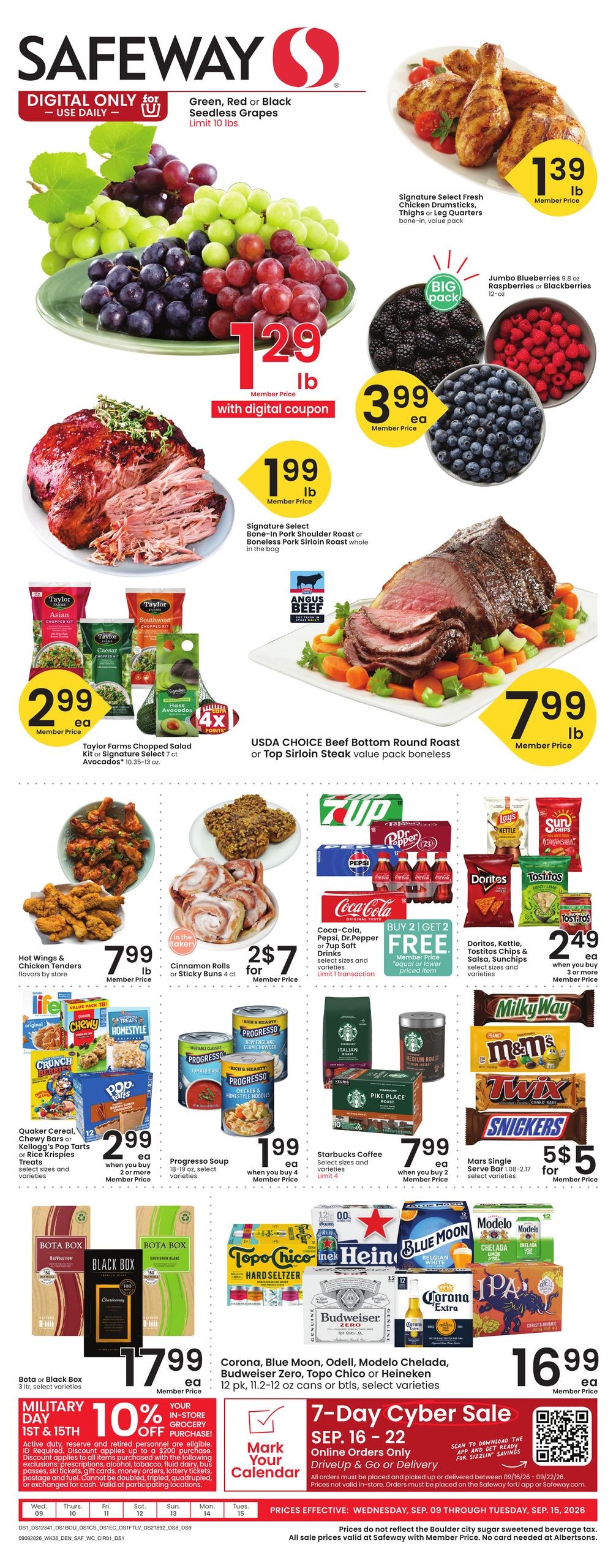 Safeway weekly ad page 1