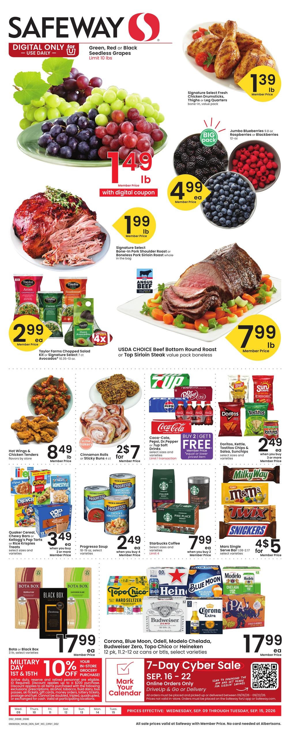 Safeway weekly ad page 1