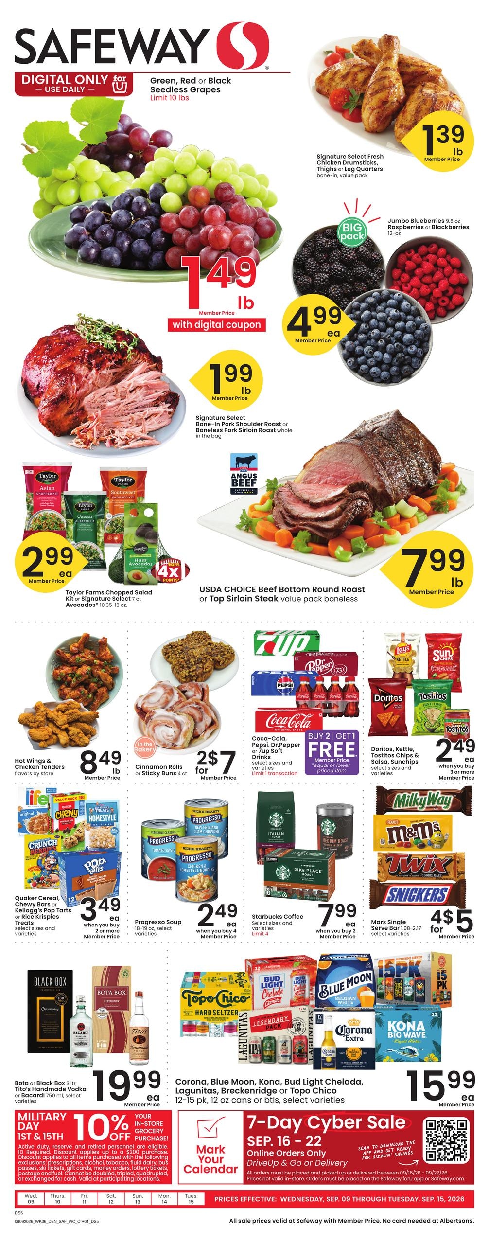 Safeway weekly ad page 1
