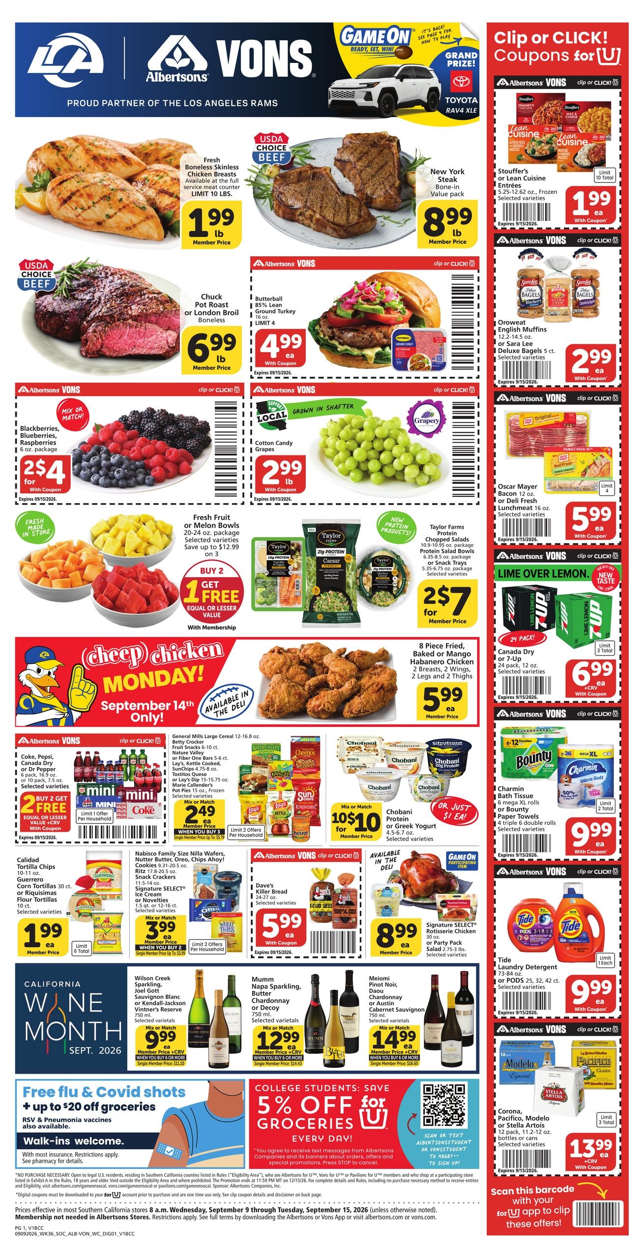 Vons weekly ad page 1