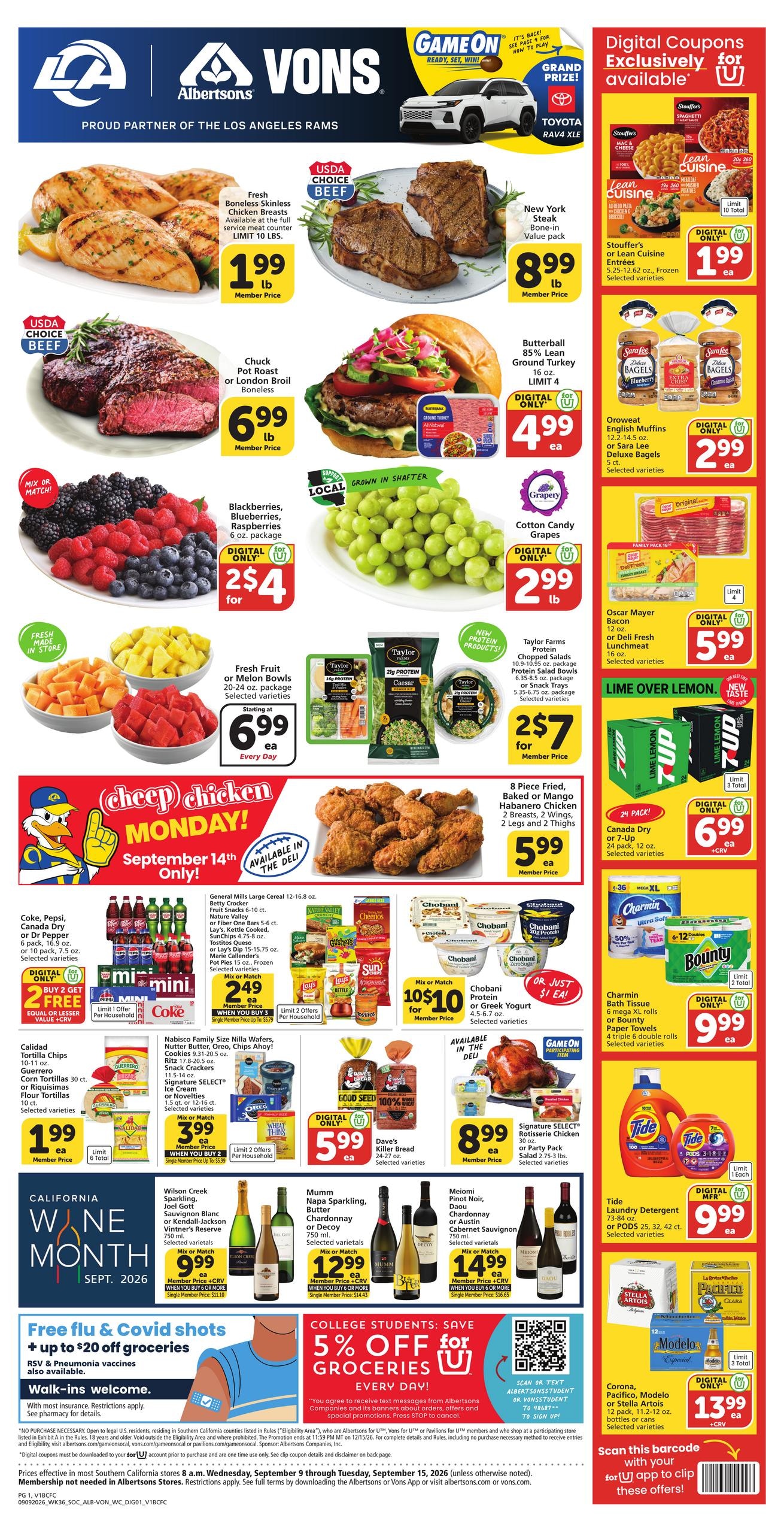 Vons weekly ad page 1