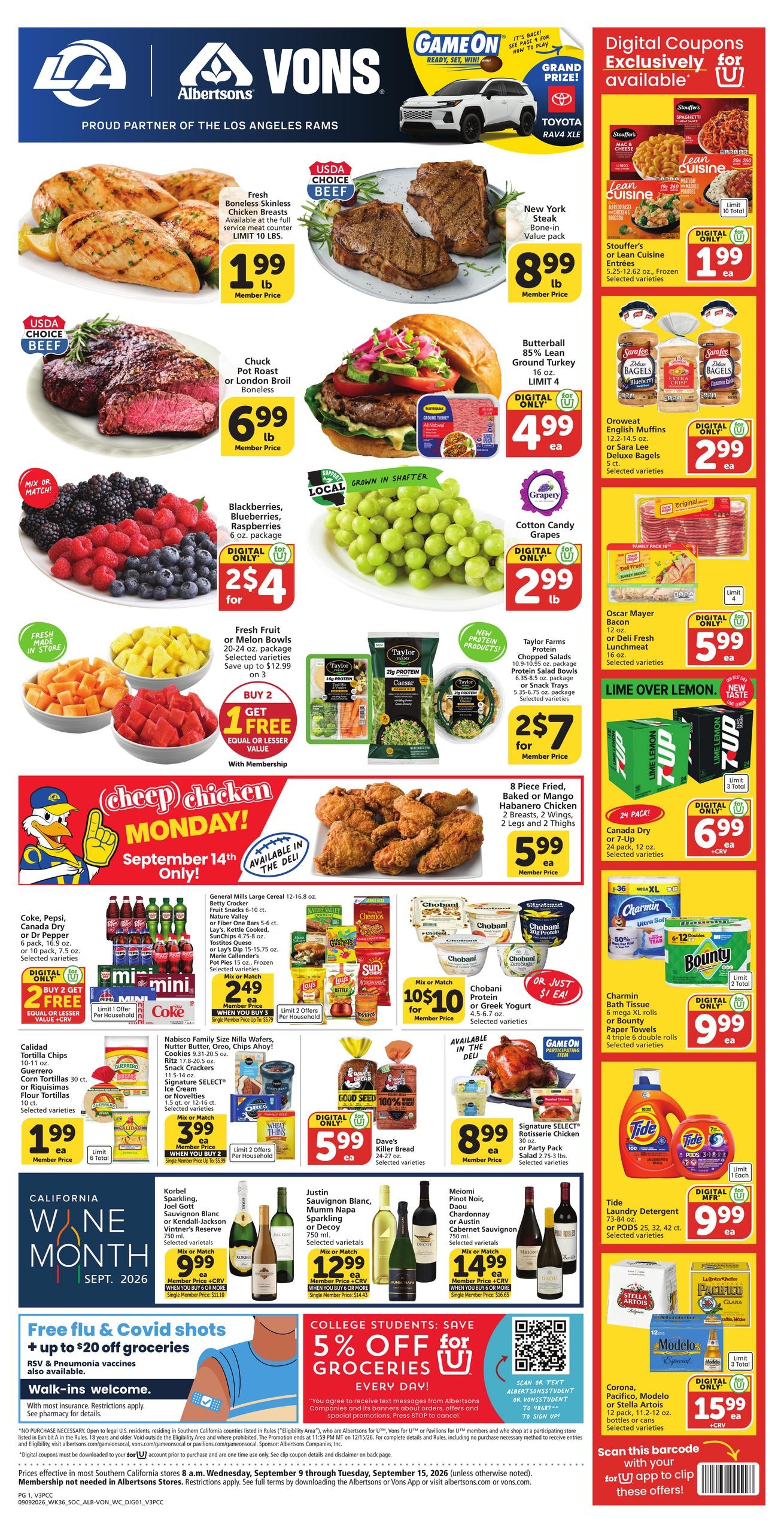 Vons weekly ad page 1