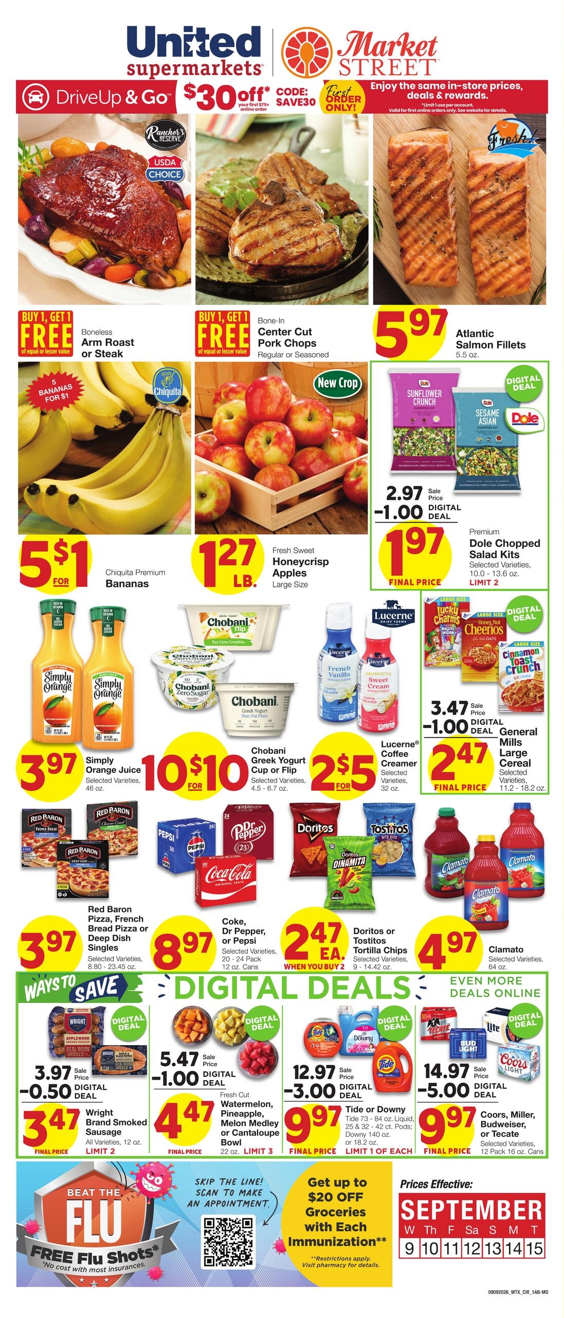 Market Street weekly ad page 1