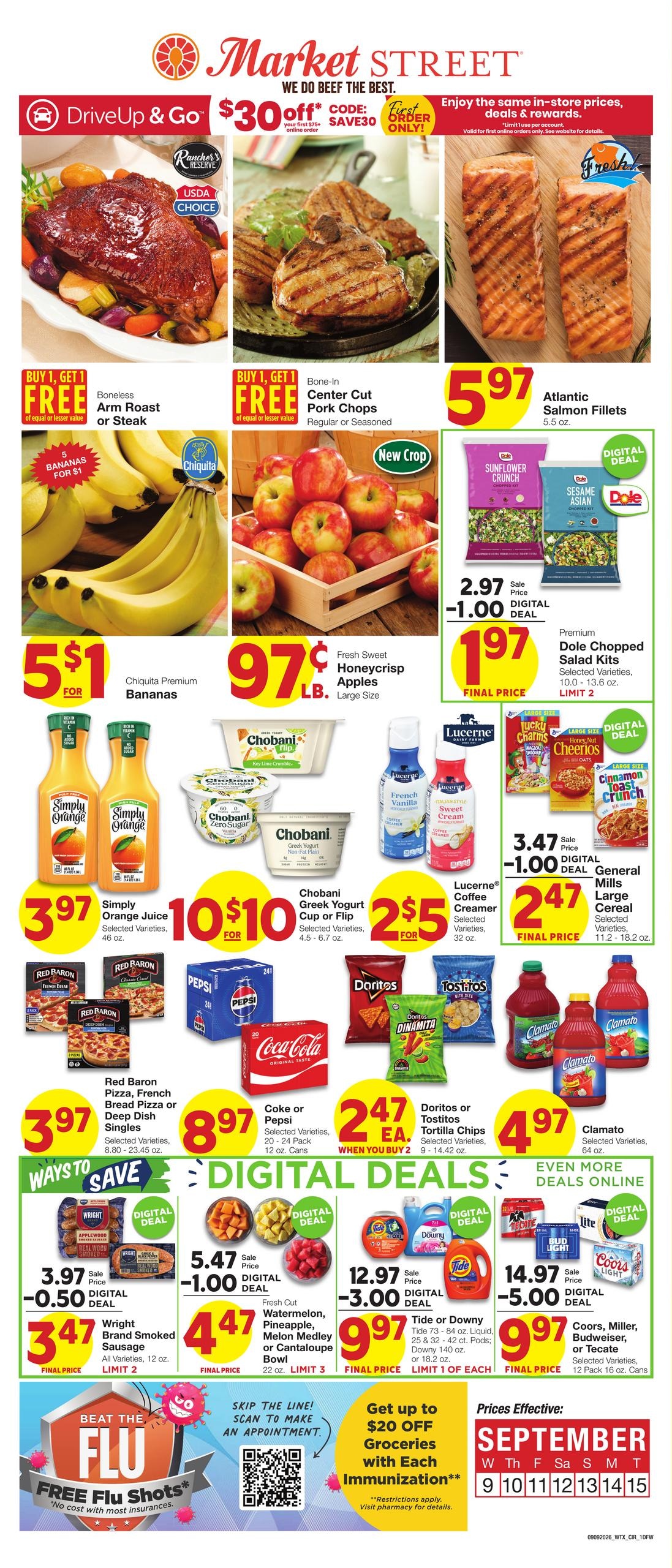 Market Street weekly ad page 1