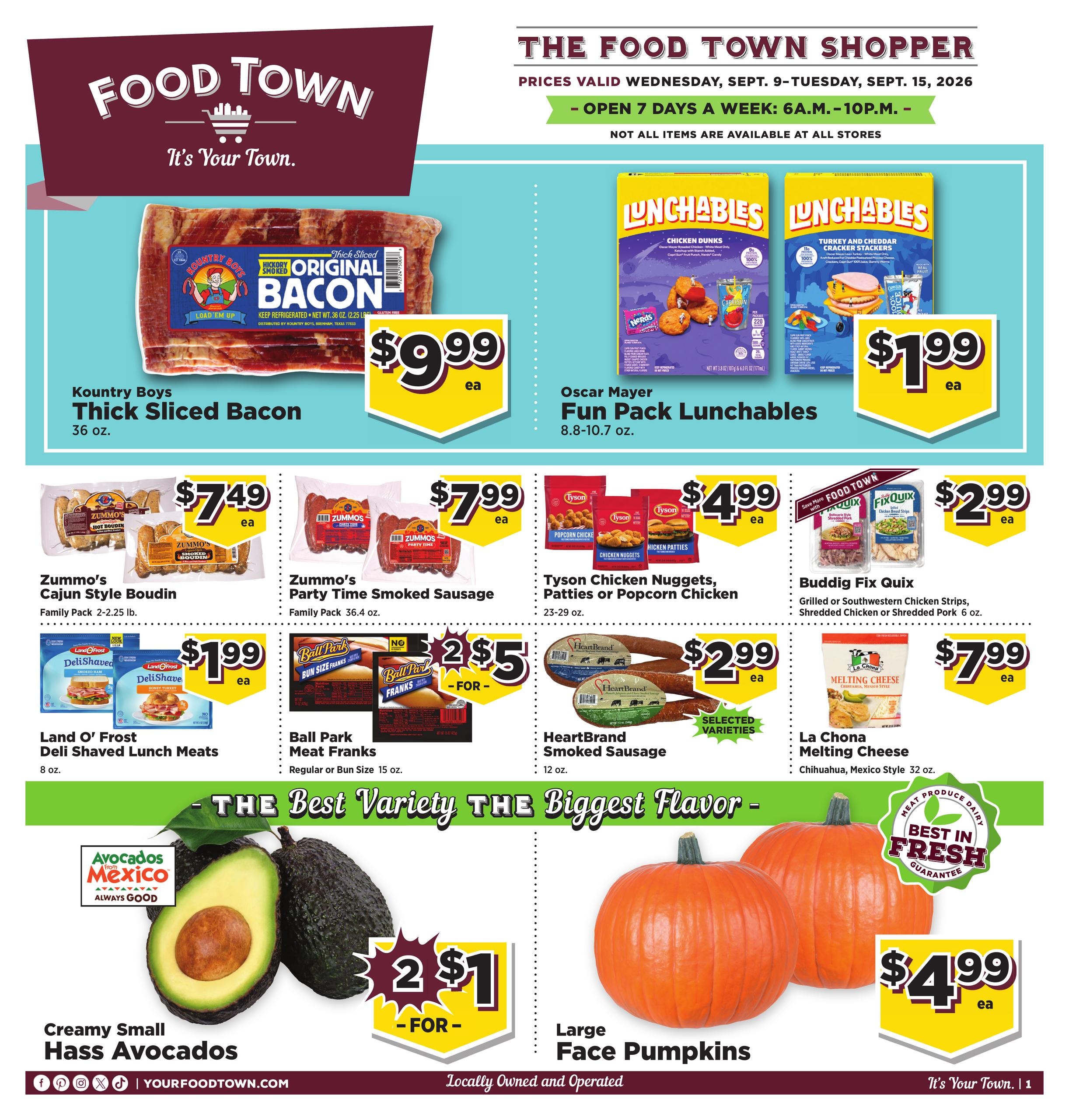 Food Town Texas weekly ad page 1
