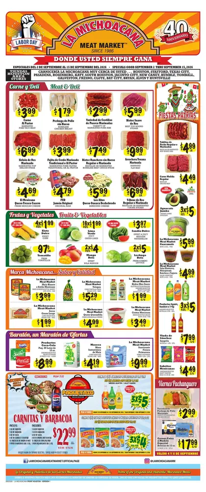 La Michoacana Meat Market Indexed Bi-Weekly