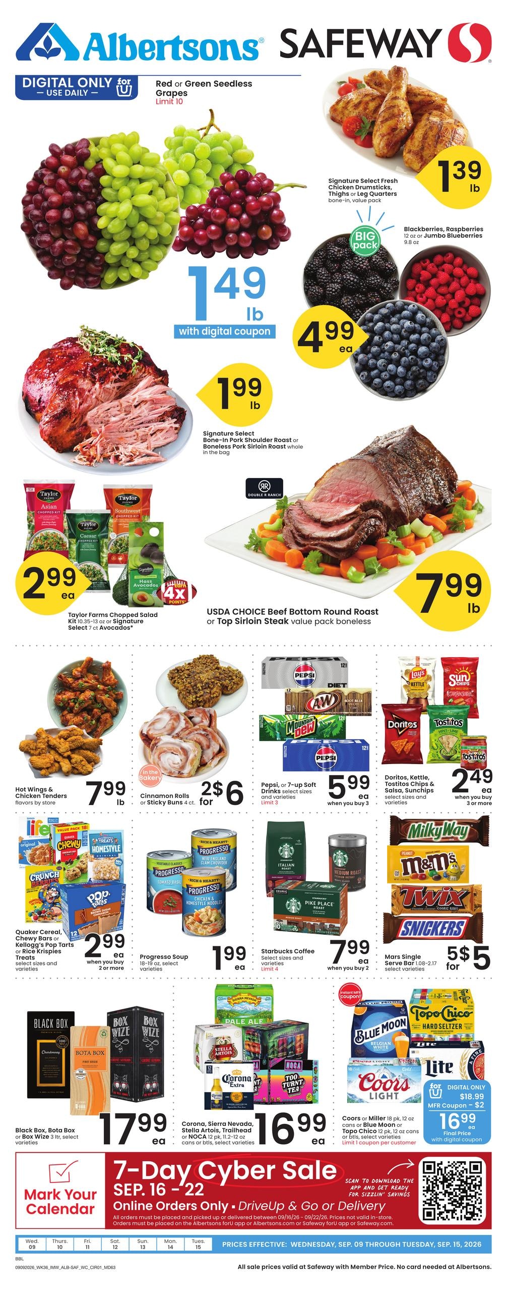 Safeway weekly ad page 1