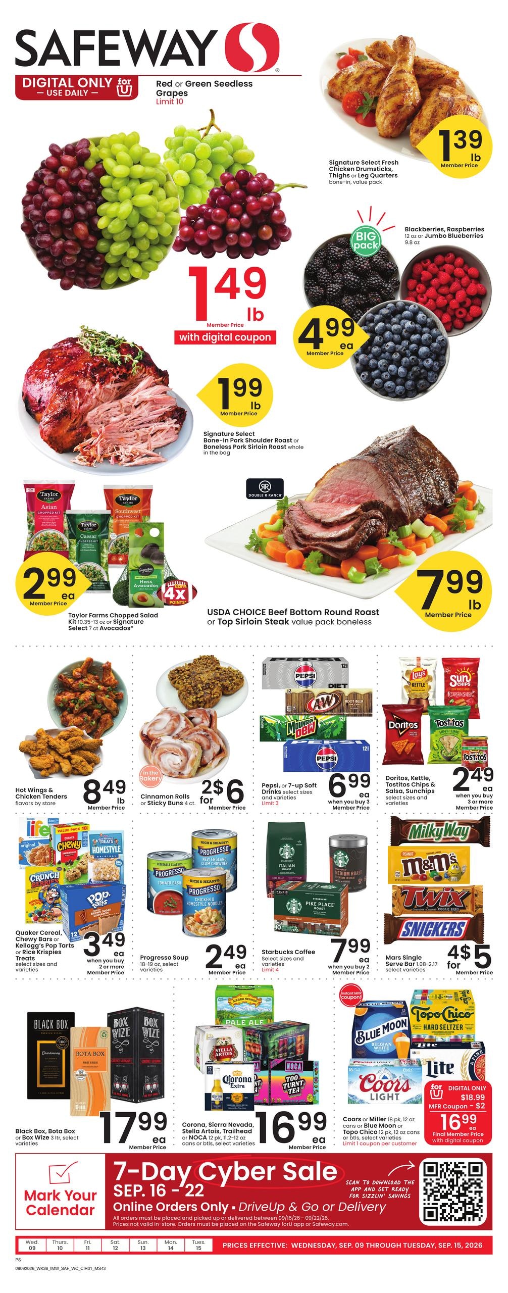 Safeway weekly ad page 1