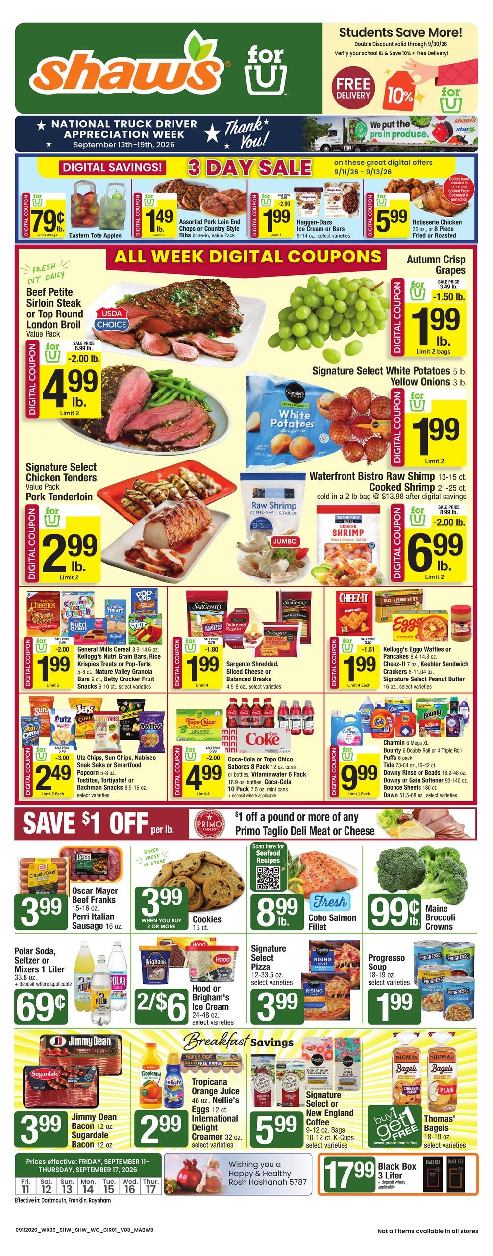 Shaw's weekly ad page 1