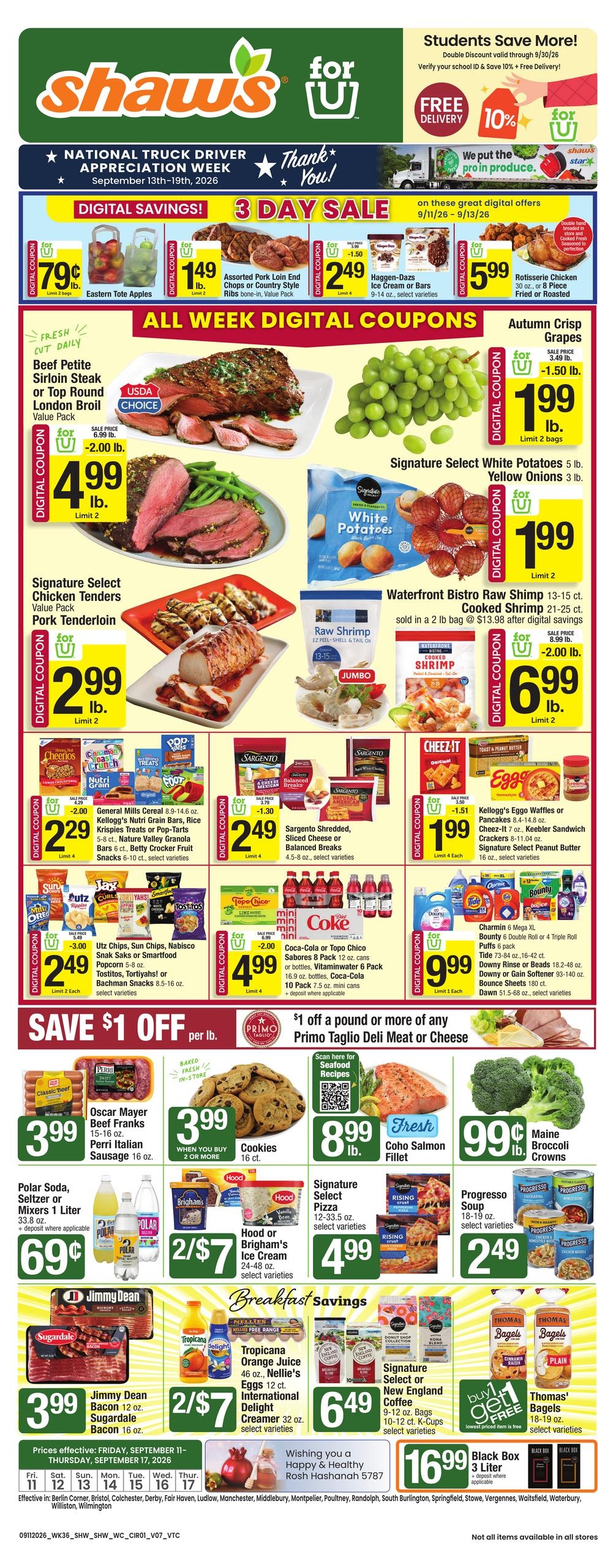 Shaw's weekly ad page 1