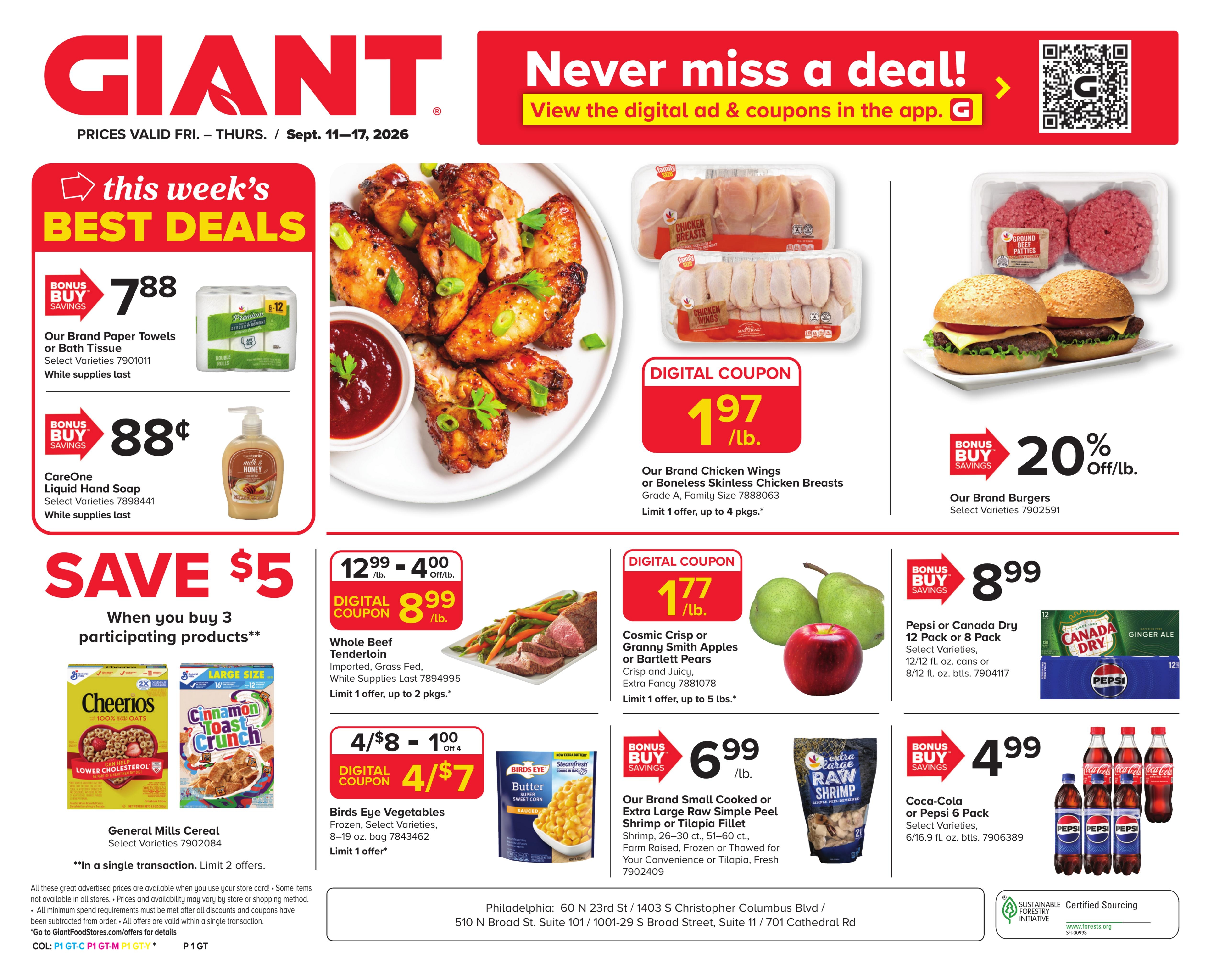 Giant Food Stores weekly ad page 1