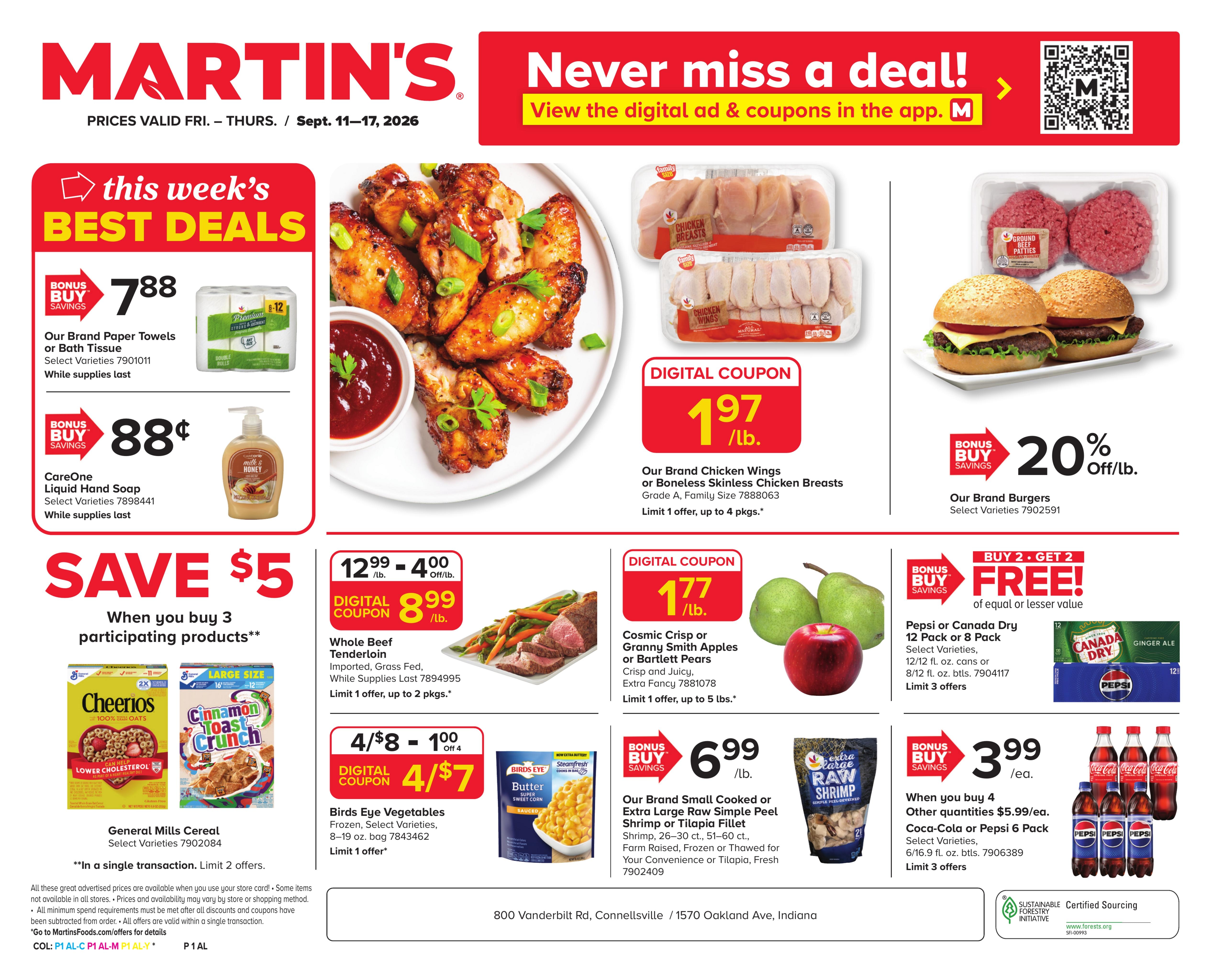 Martin's Food Market weekly ad page 1