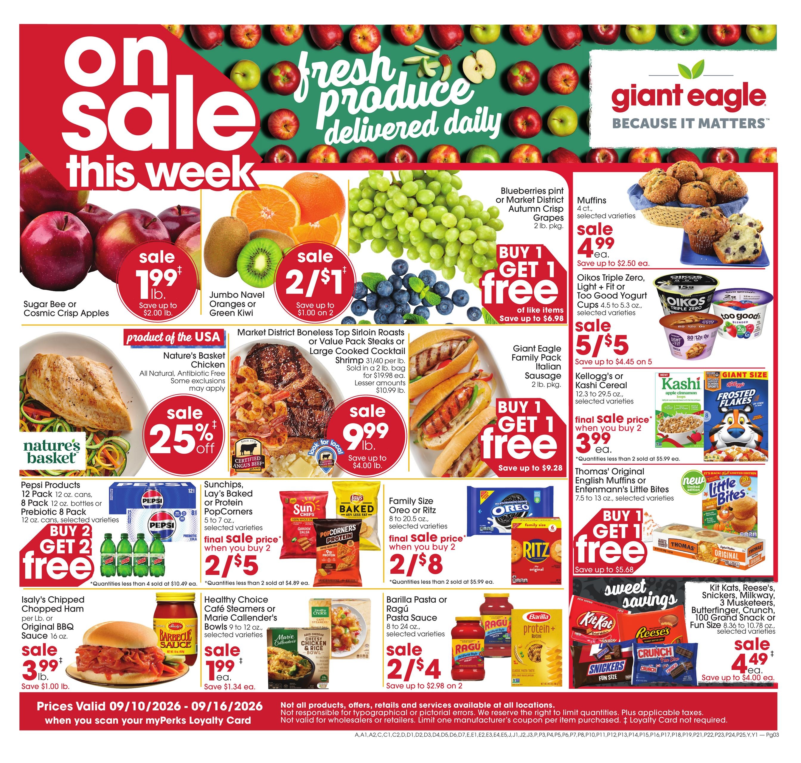Giant Eagle weekly ad page 1