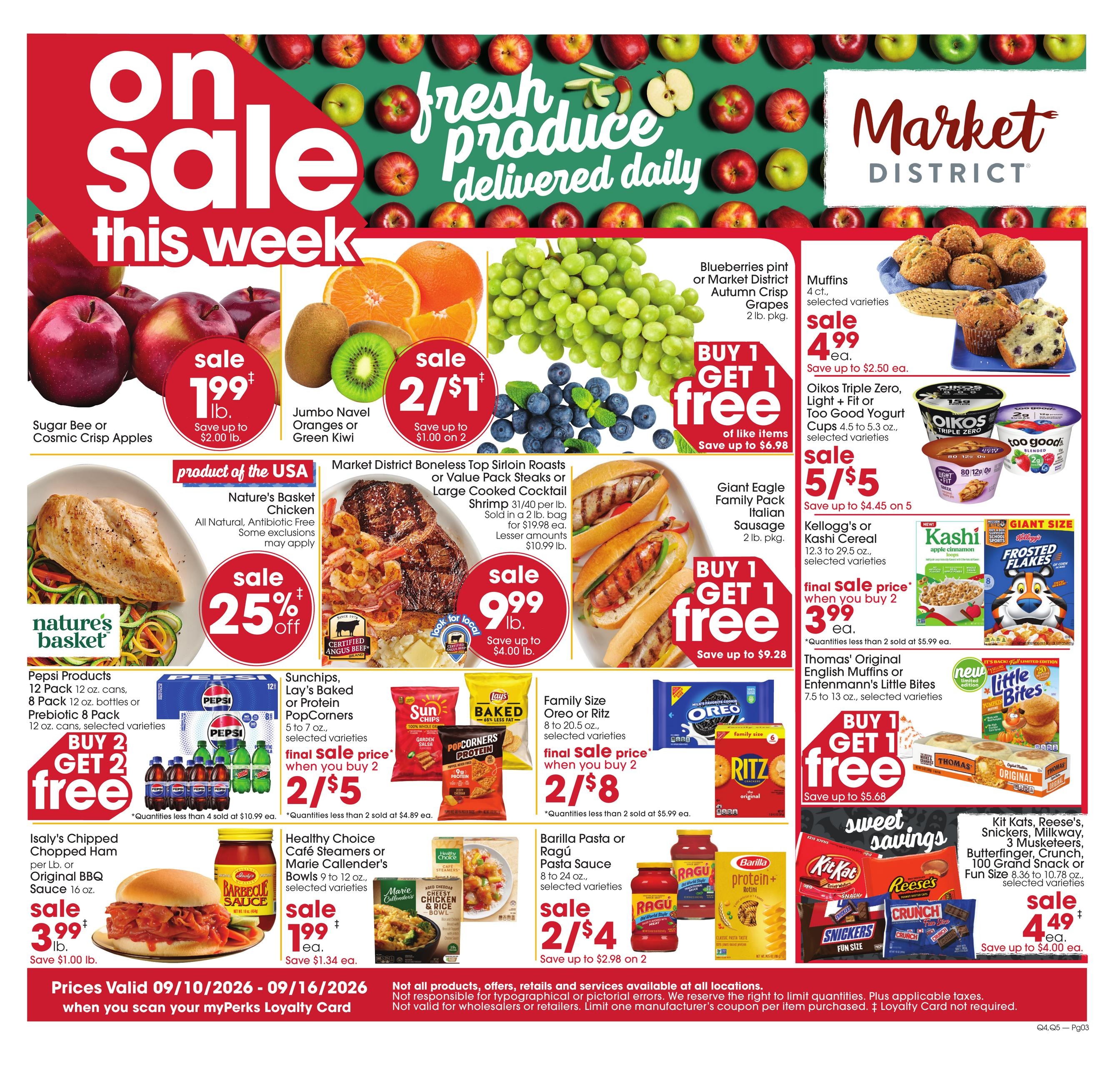 Giant Eagle weekly ad page 1