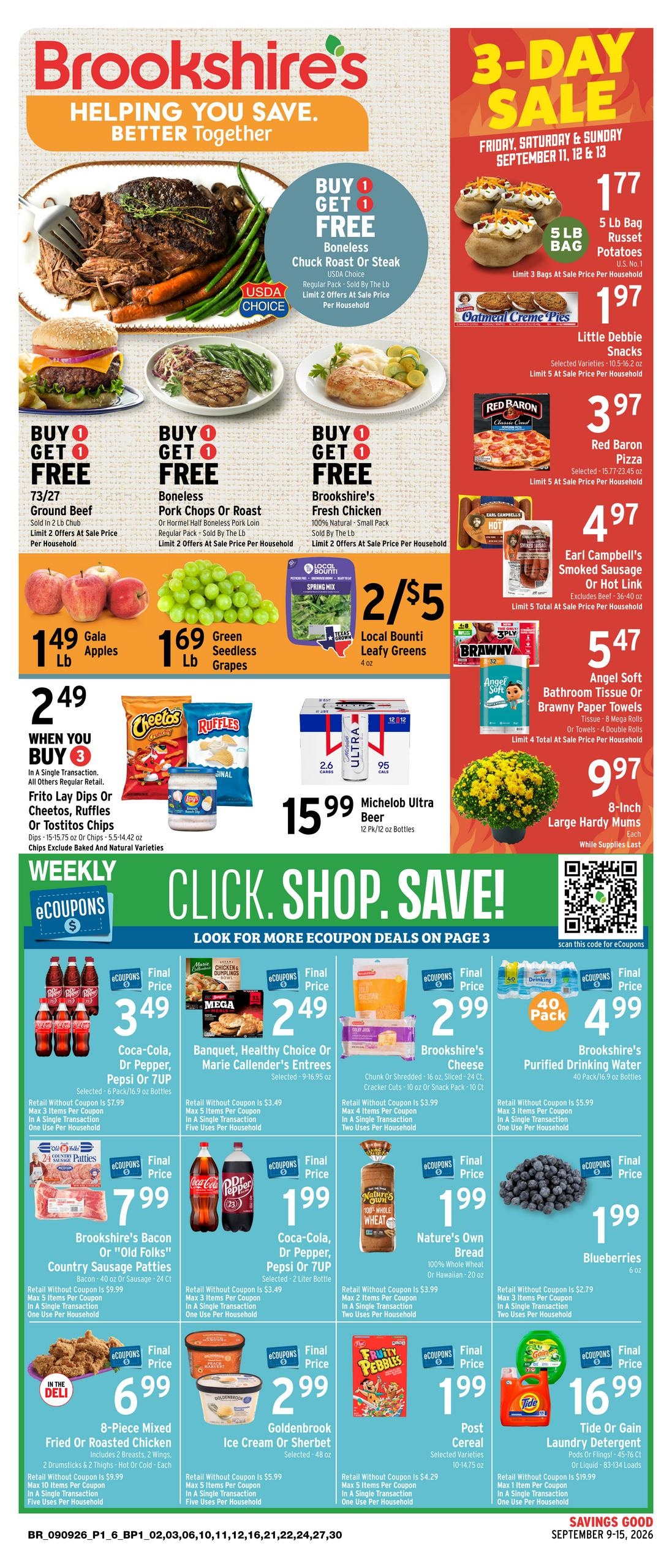 Brookshire's weekly ad page 1