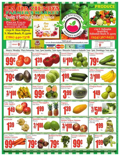 Fruteria La Hacienda Market Indexed Bi-Weekly