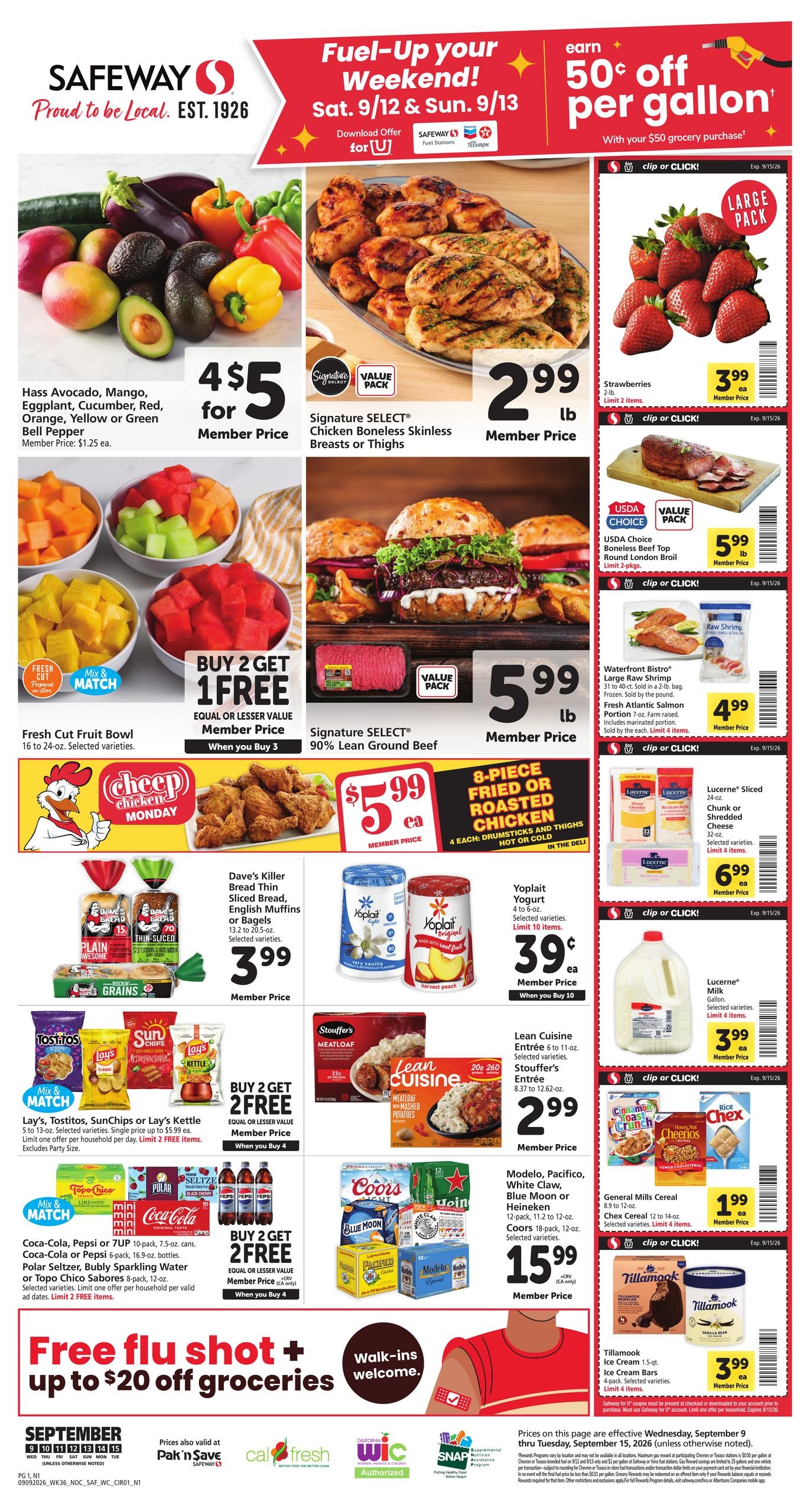 Safeway weekly ad page 1