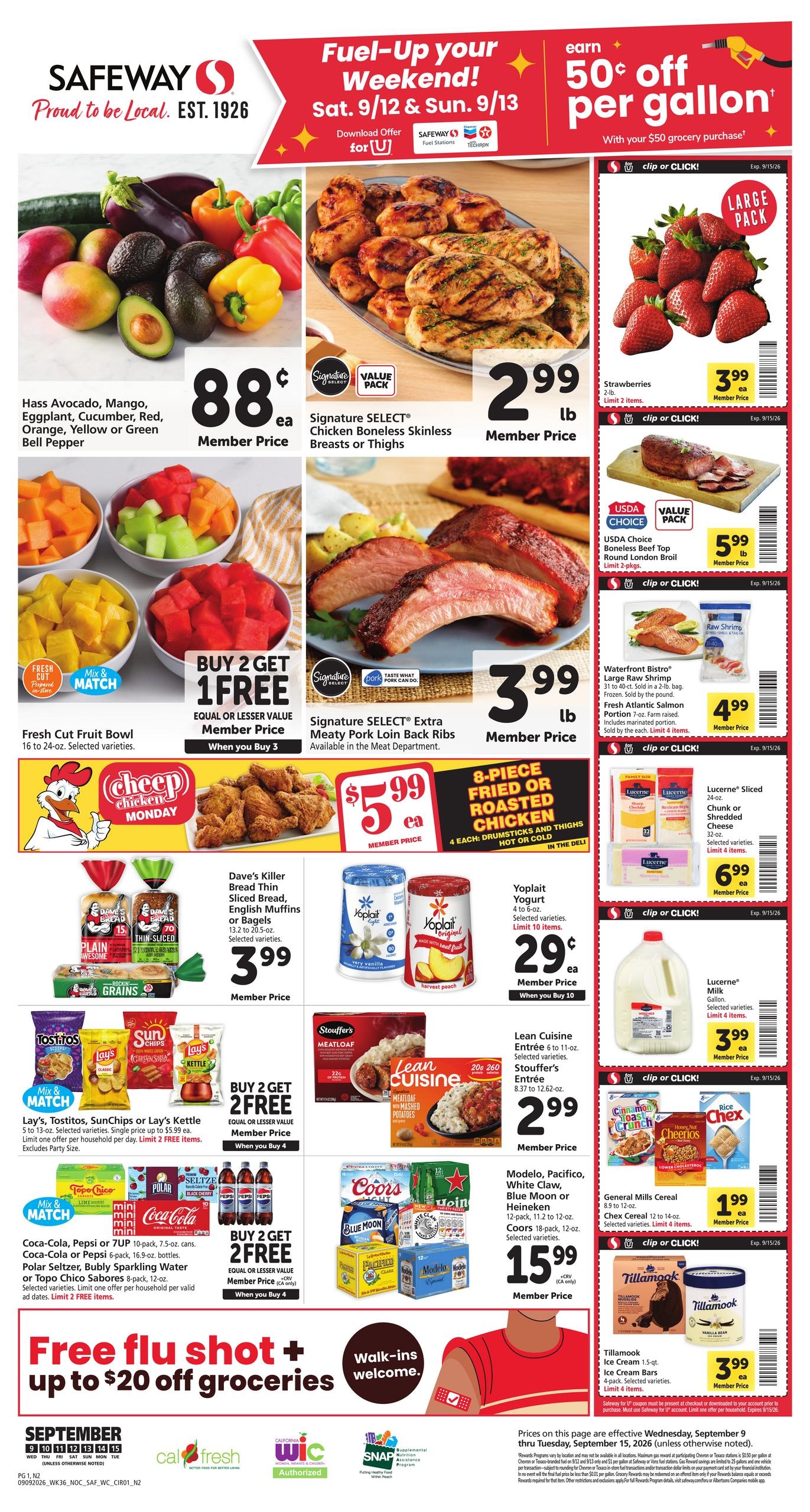 Safeway weekly ad page 1