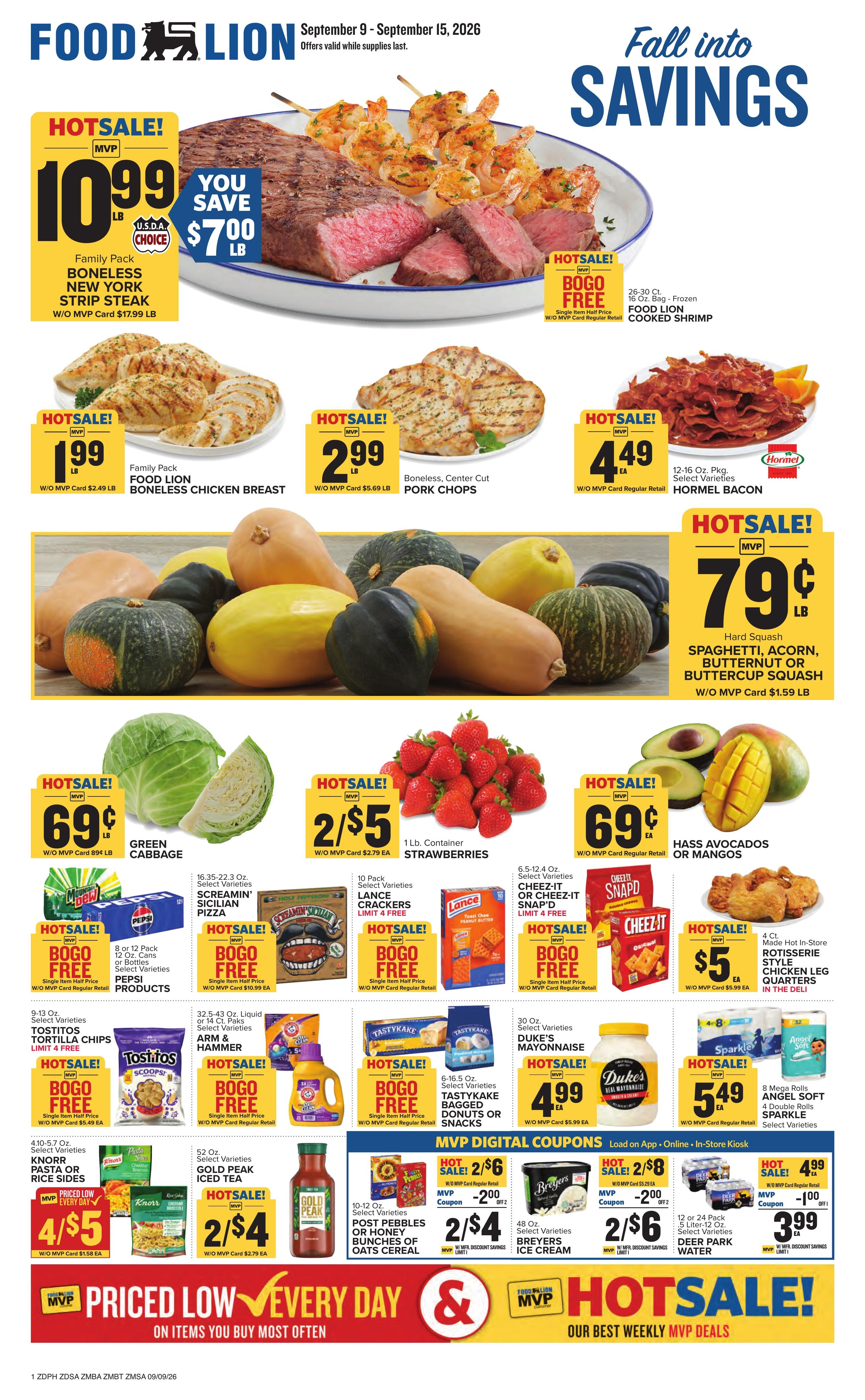 Food Lion weekly ad page 1