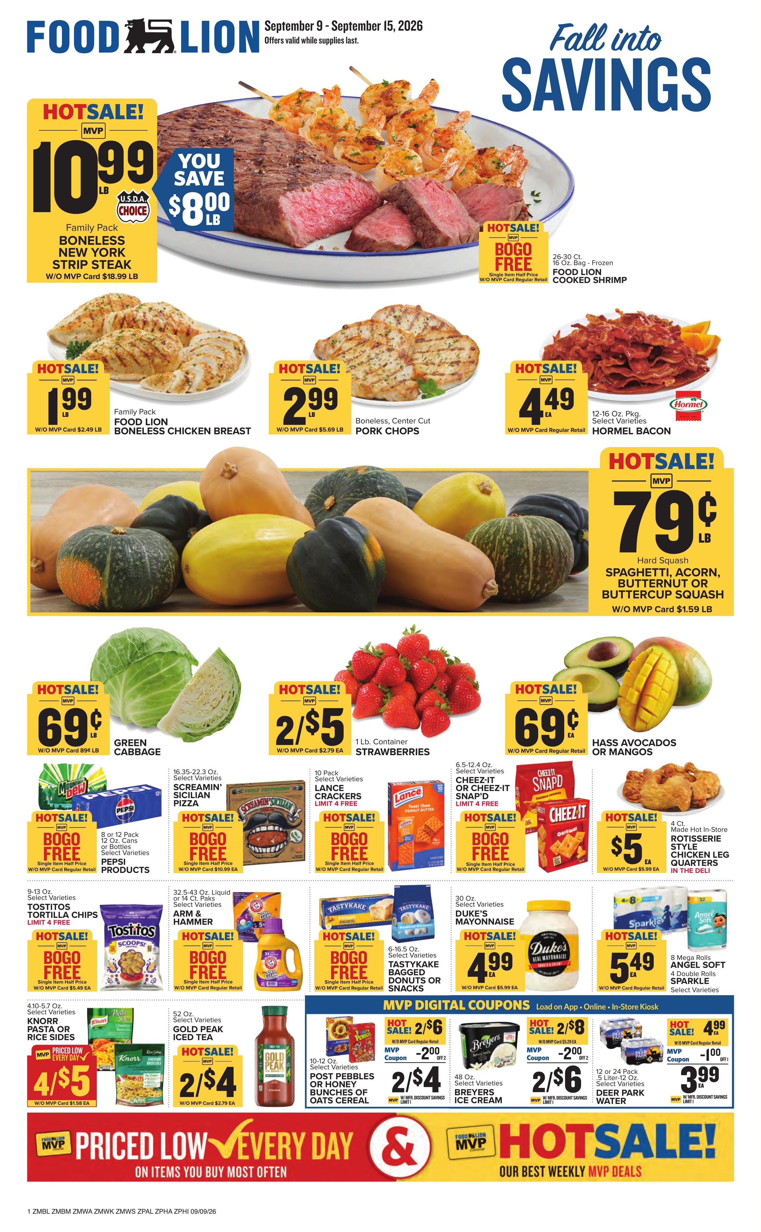 Food Lion weekly ad page 1