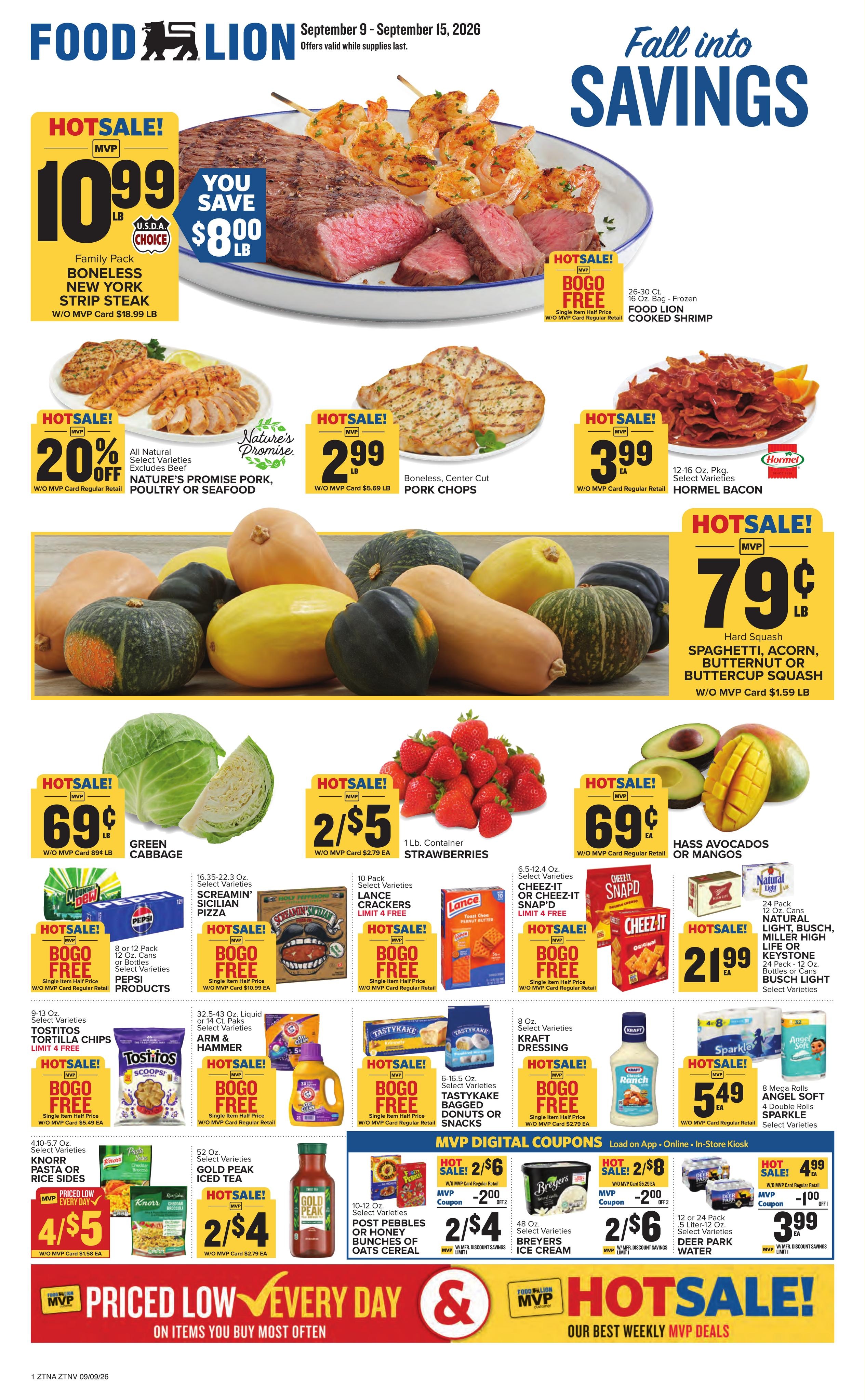 Food Lion weekly ad page 1