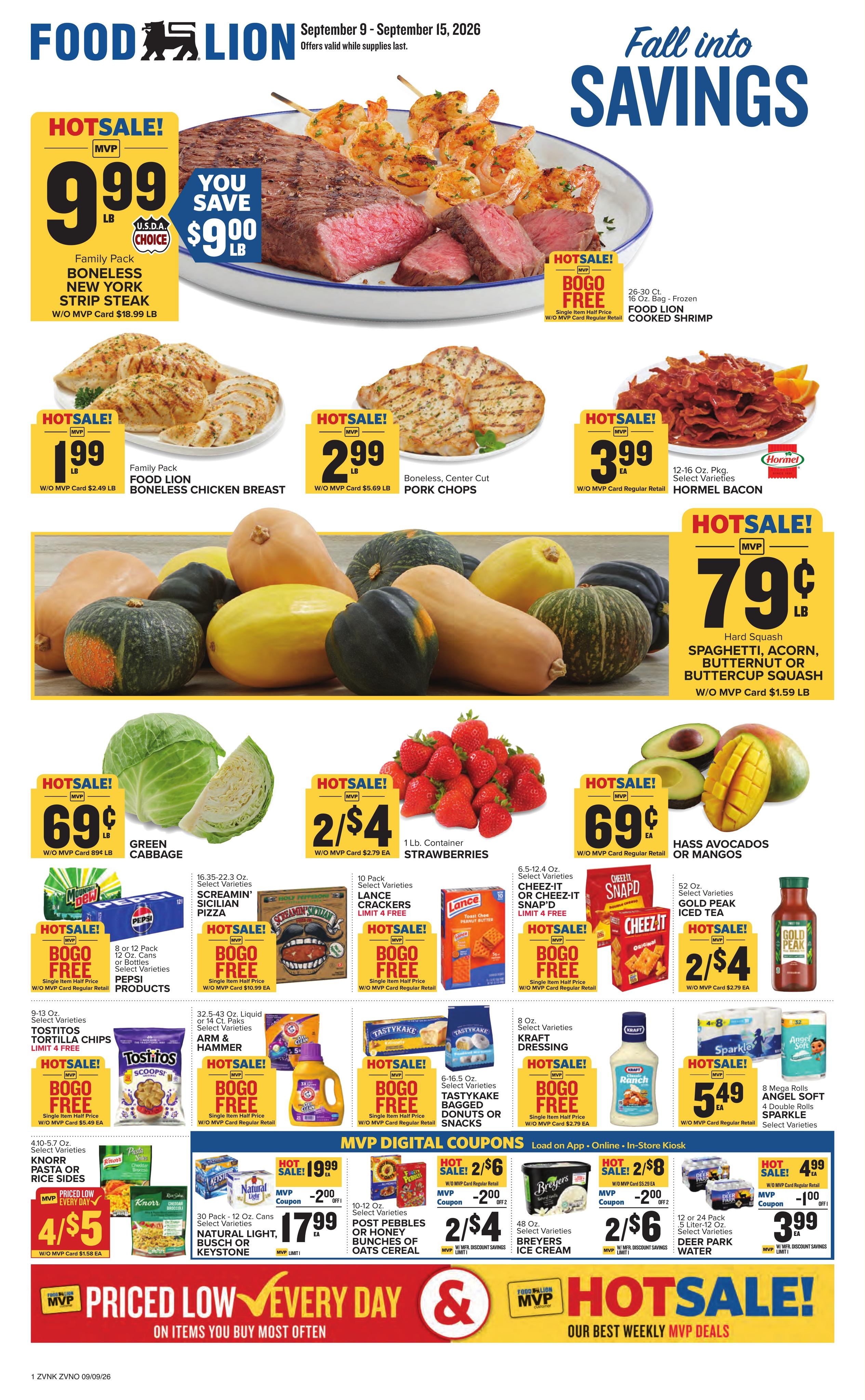 Food Lion weekly ad page 1