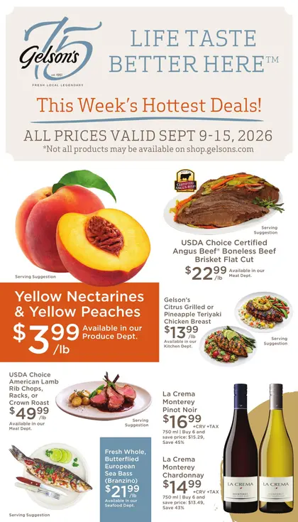 Gelson's Market Flyer