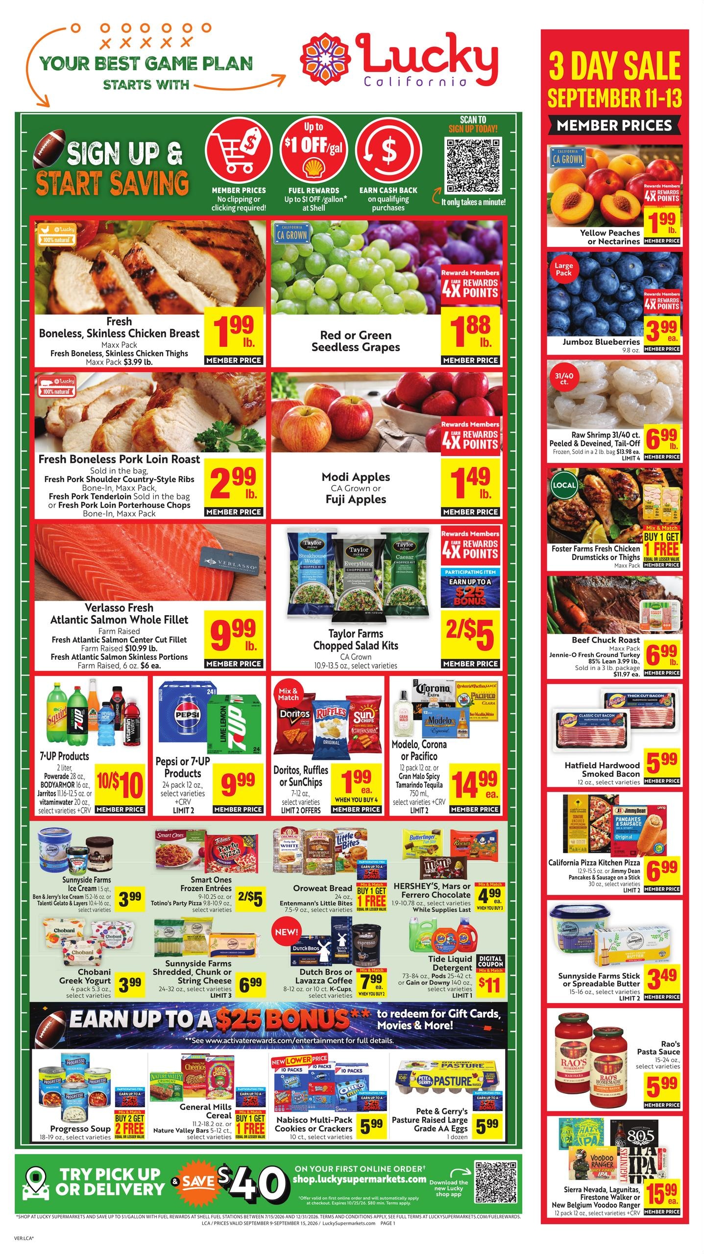 Lucky Supermarkets weekly ad page 1