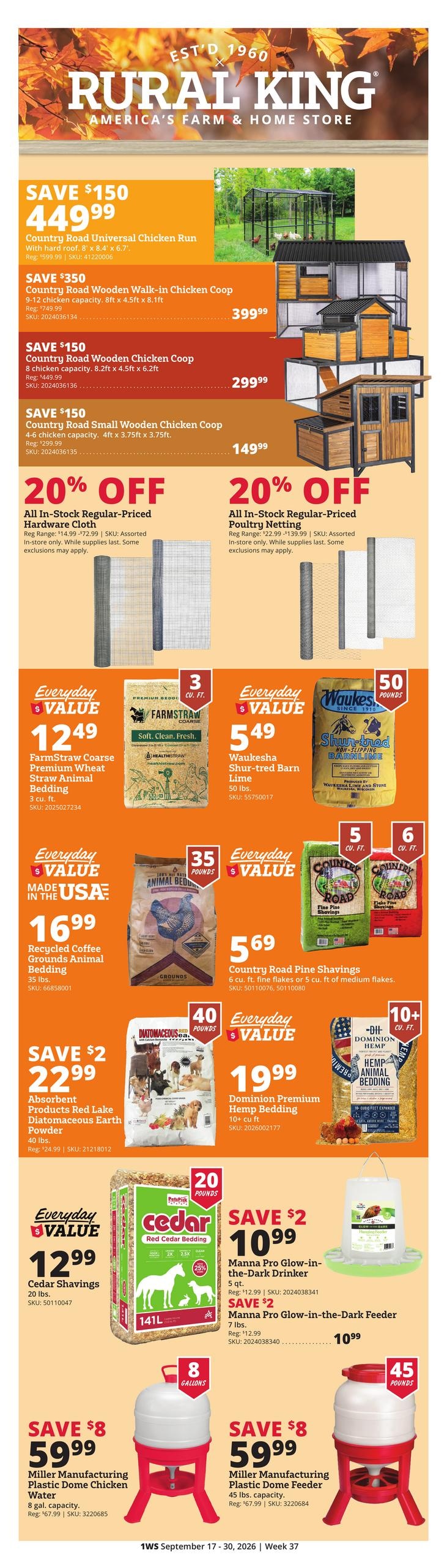 Rural King weekly ad page 1