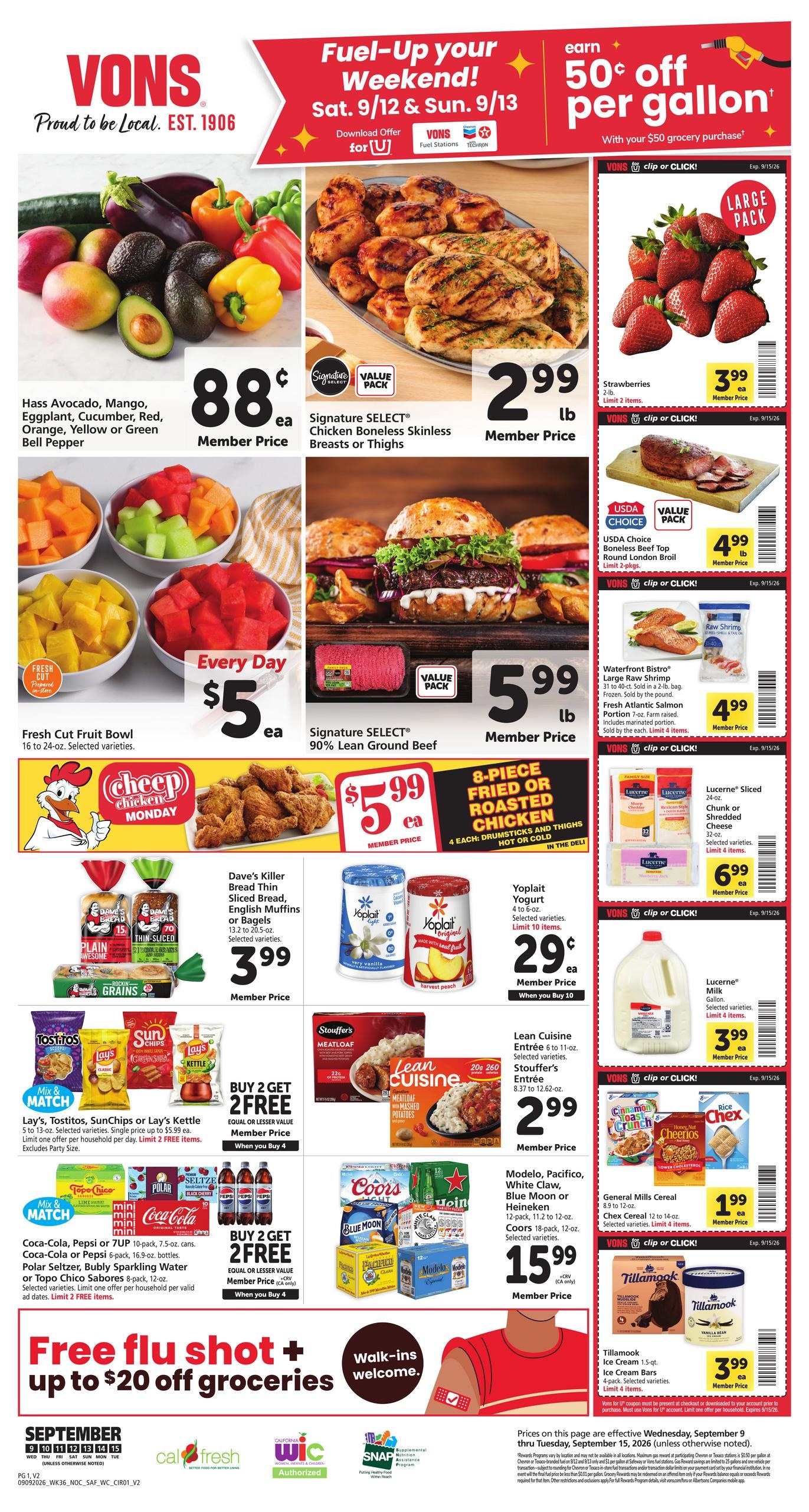 Vons weekly ad page 1