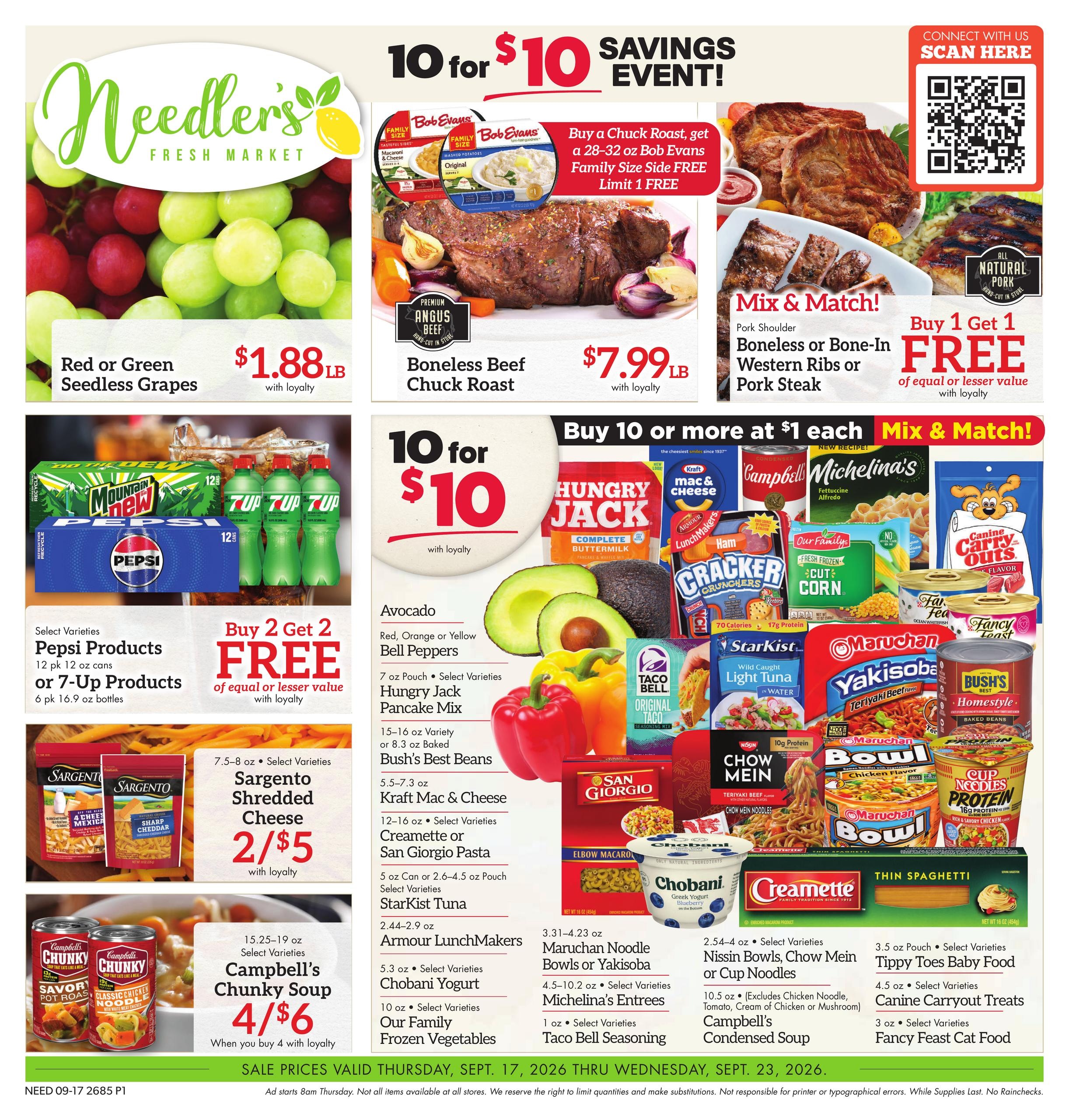 Needler's Fresh Market weekly ad page 1