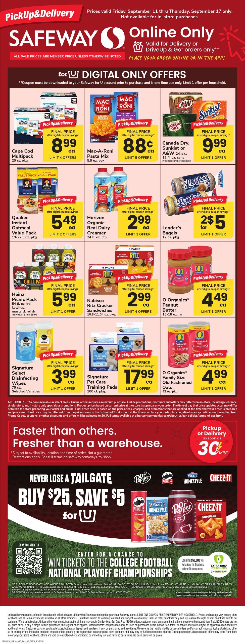 Safeway weekly ad page 1