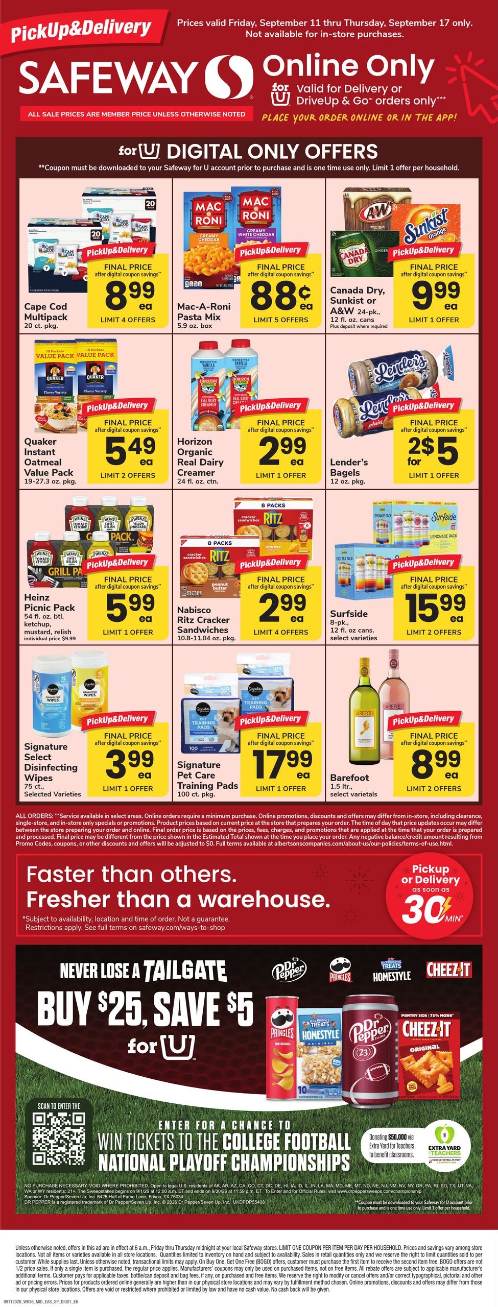 Safeway weekly ad page 1