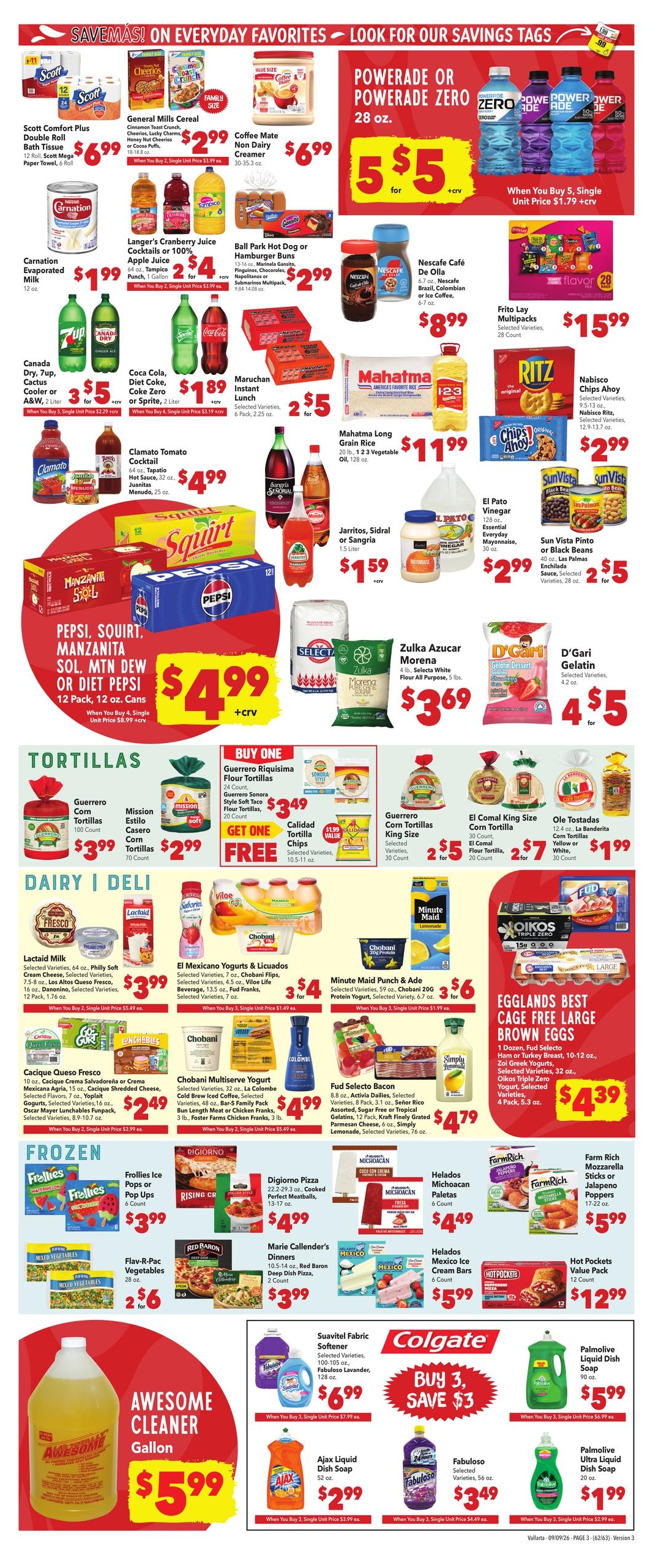 Vallarta Supermarkets weekly ad page 3