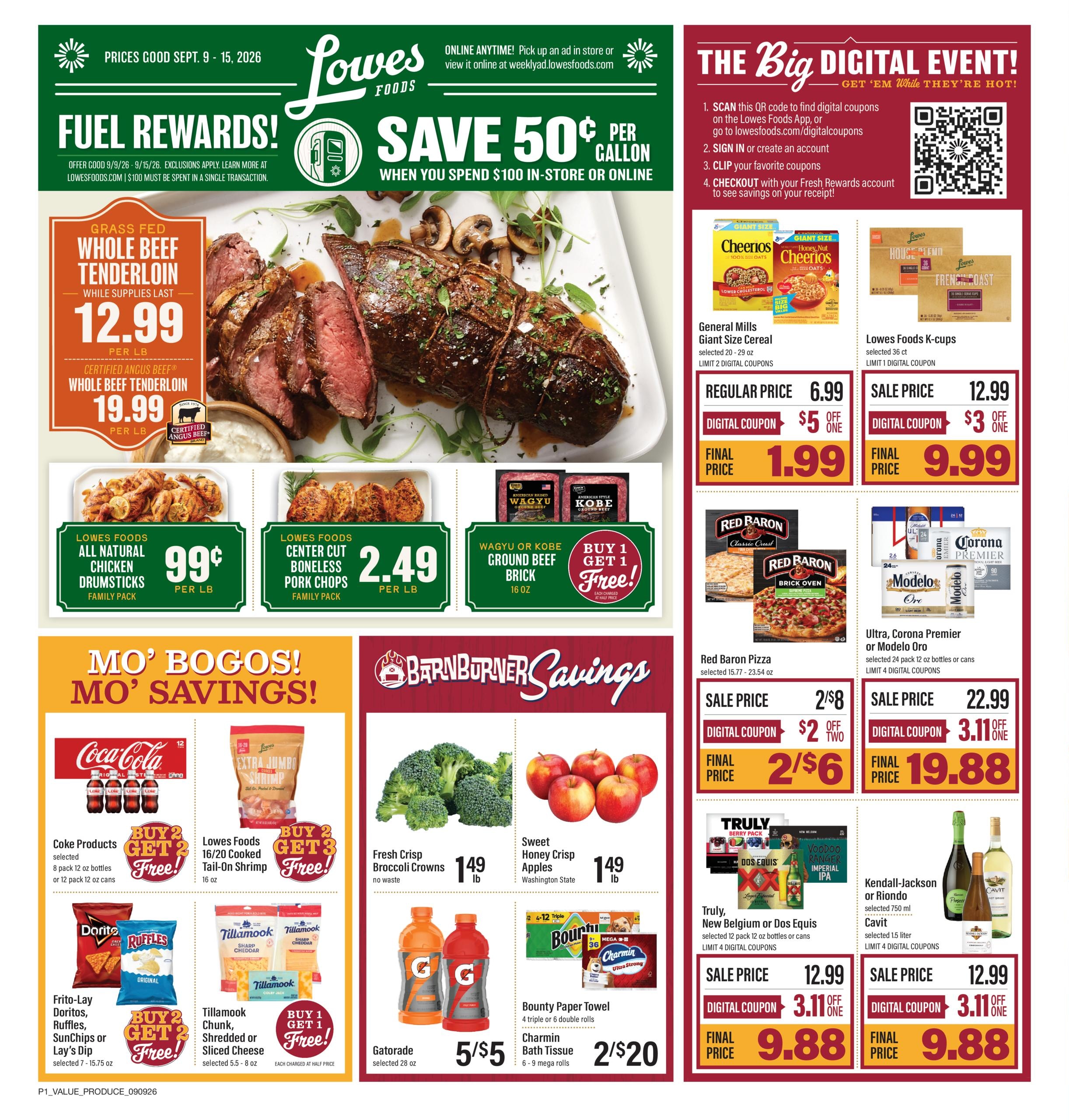 Lowes Foods weekly ad page 1