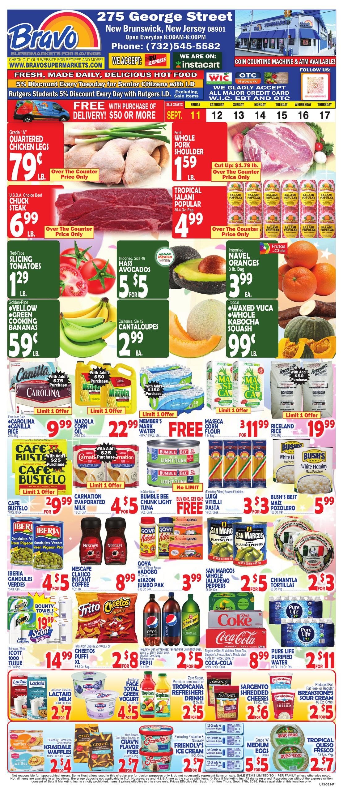 Bravo Supermarket weekly ad page 1