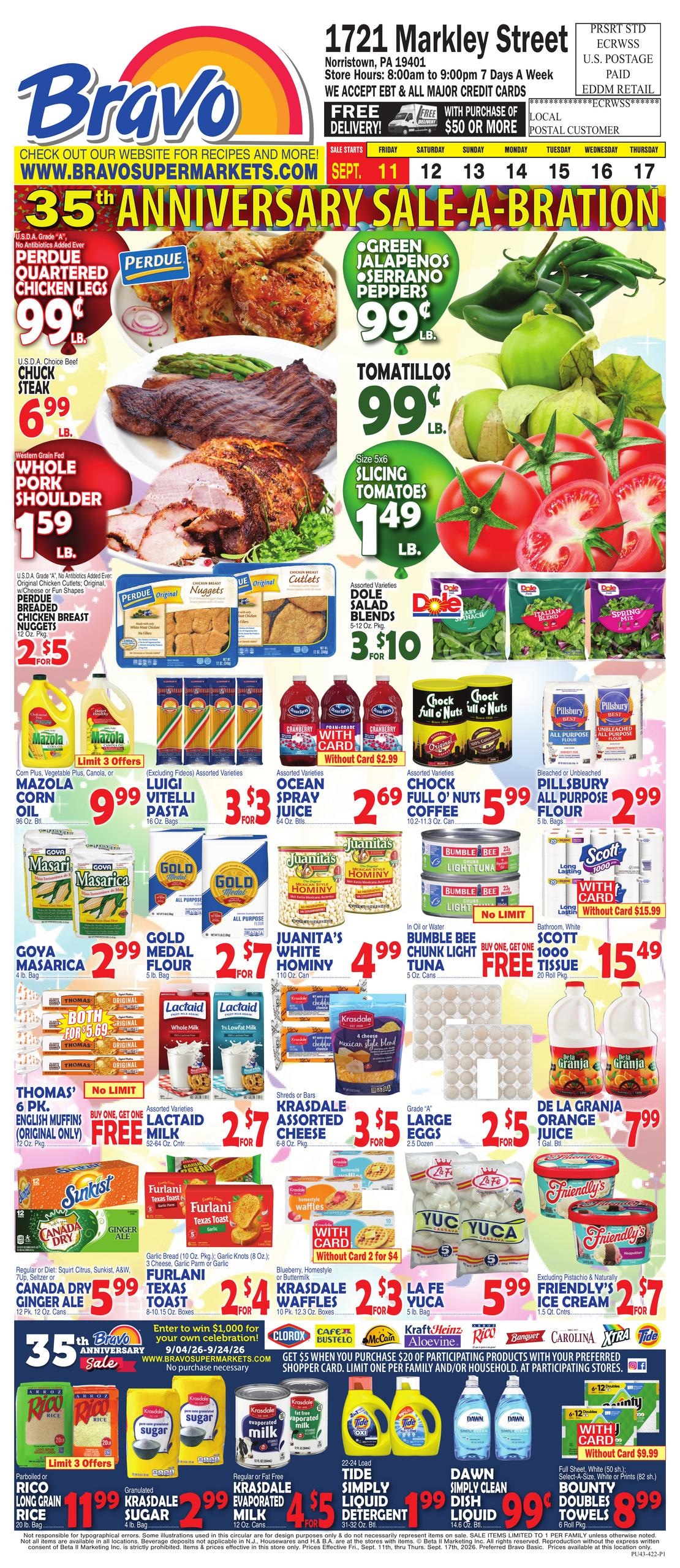 Bravo Supermarket weekly ad page 1