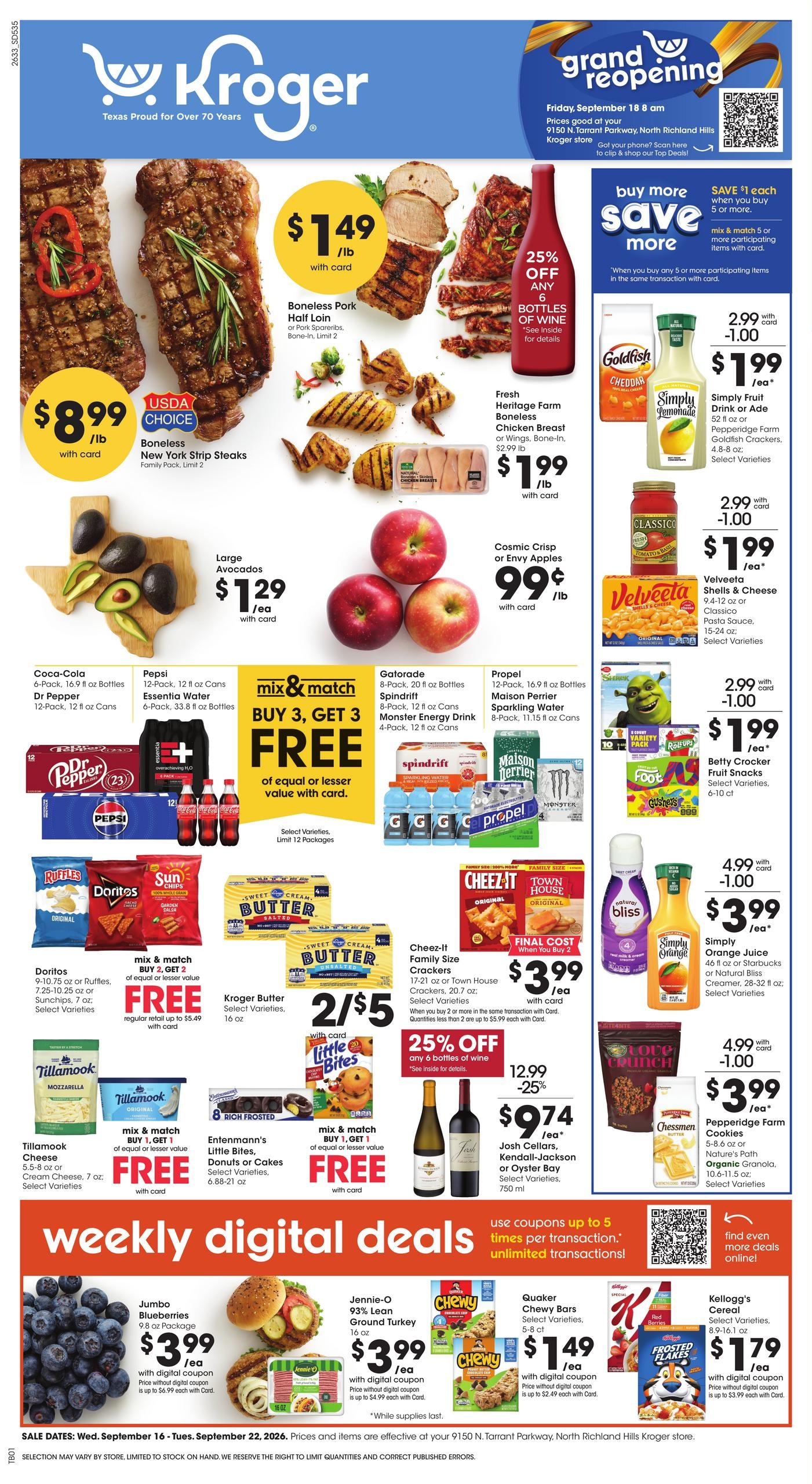 Kroger weekly ad page 1