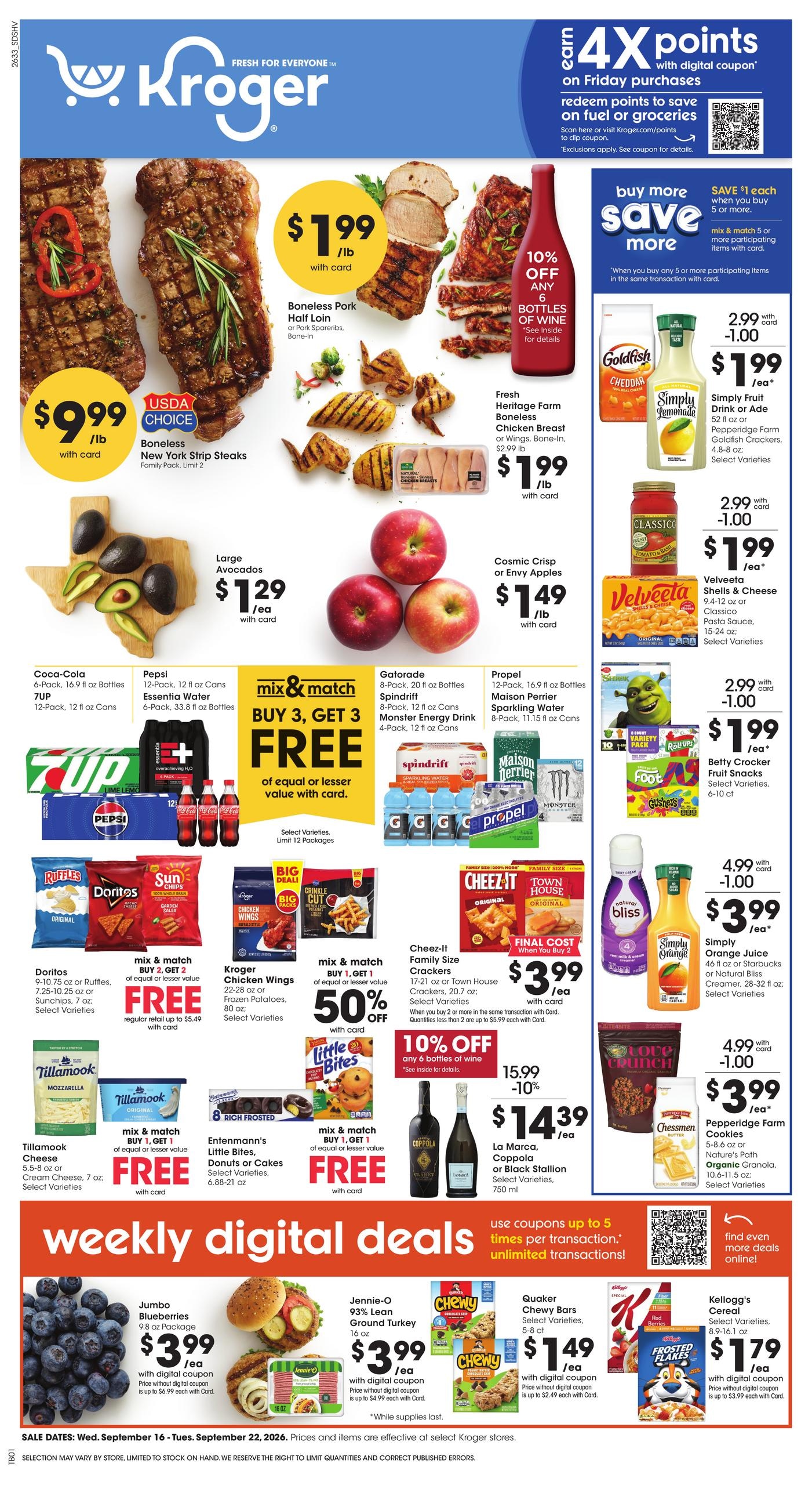 Kroger weekly ad page 1