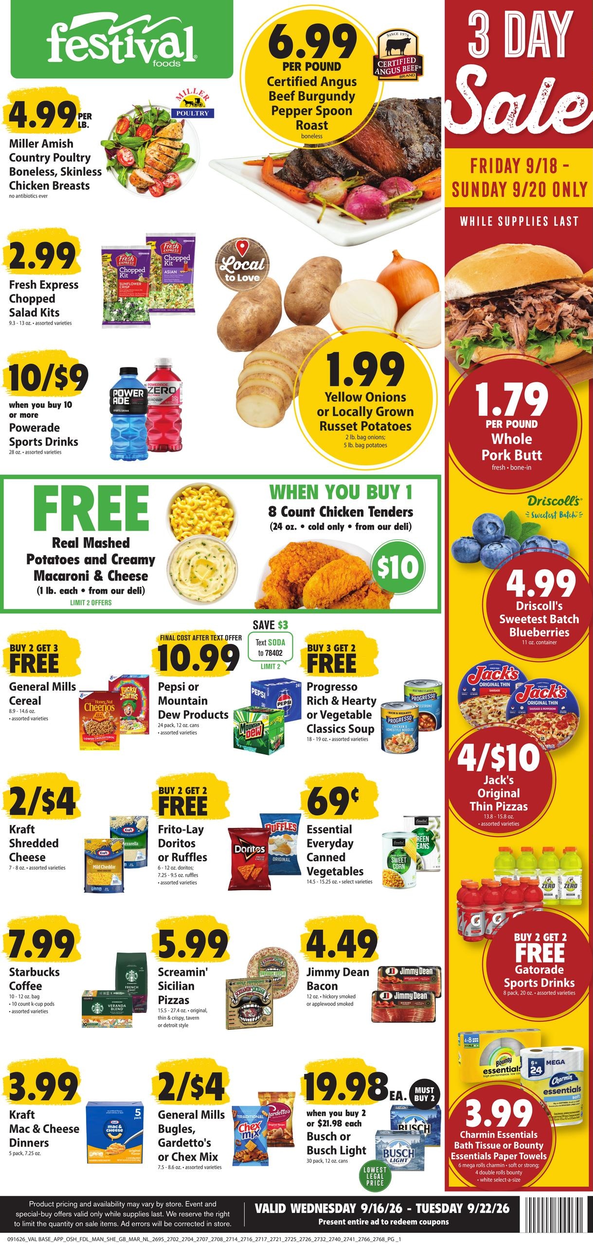 Festival Foods weekly ad page 1