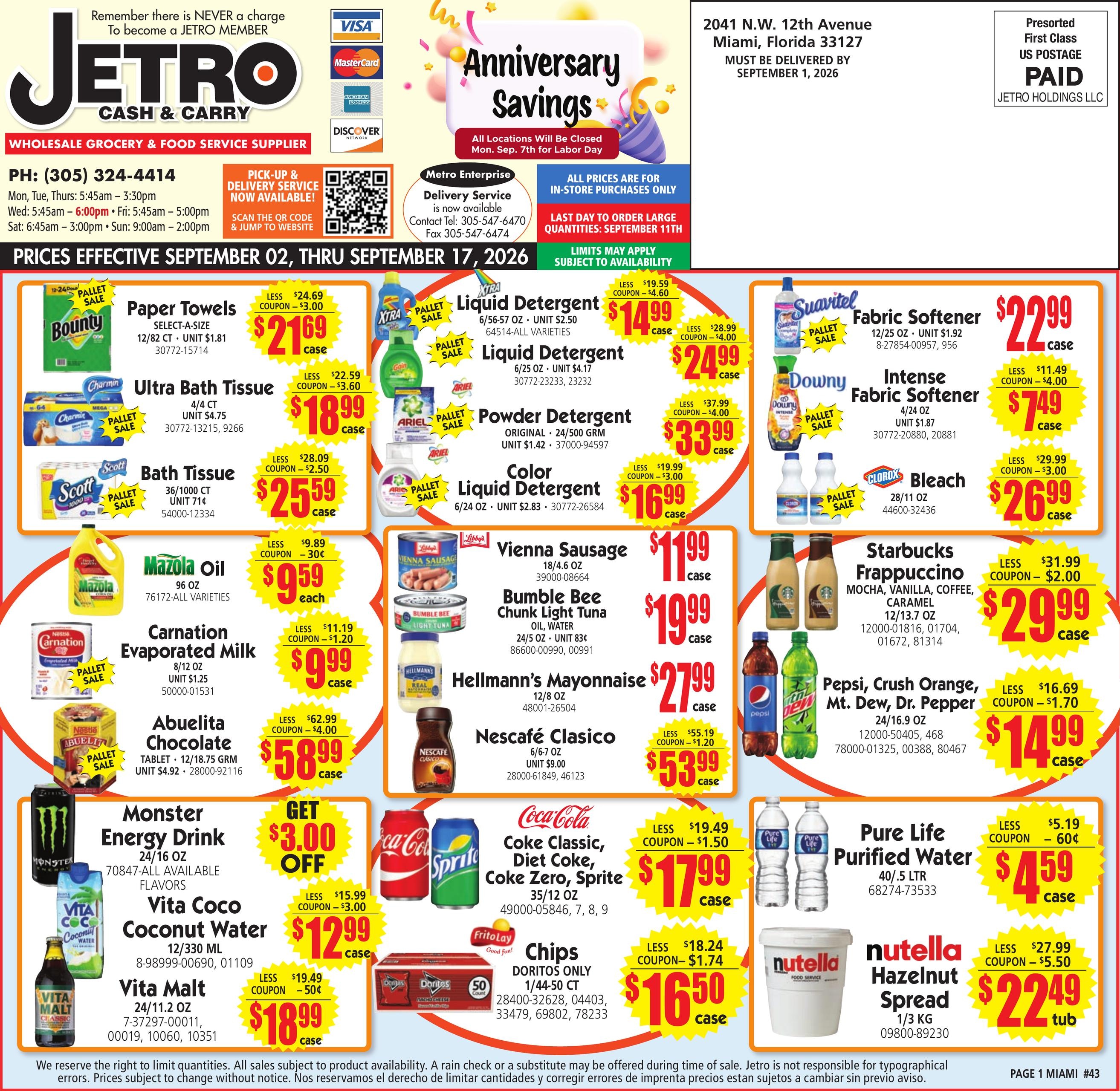 Jetro weekly ad page 1