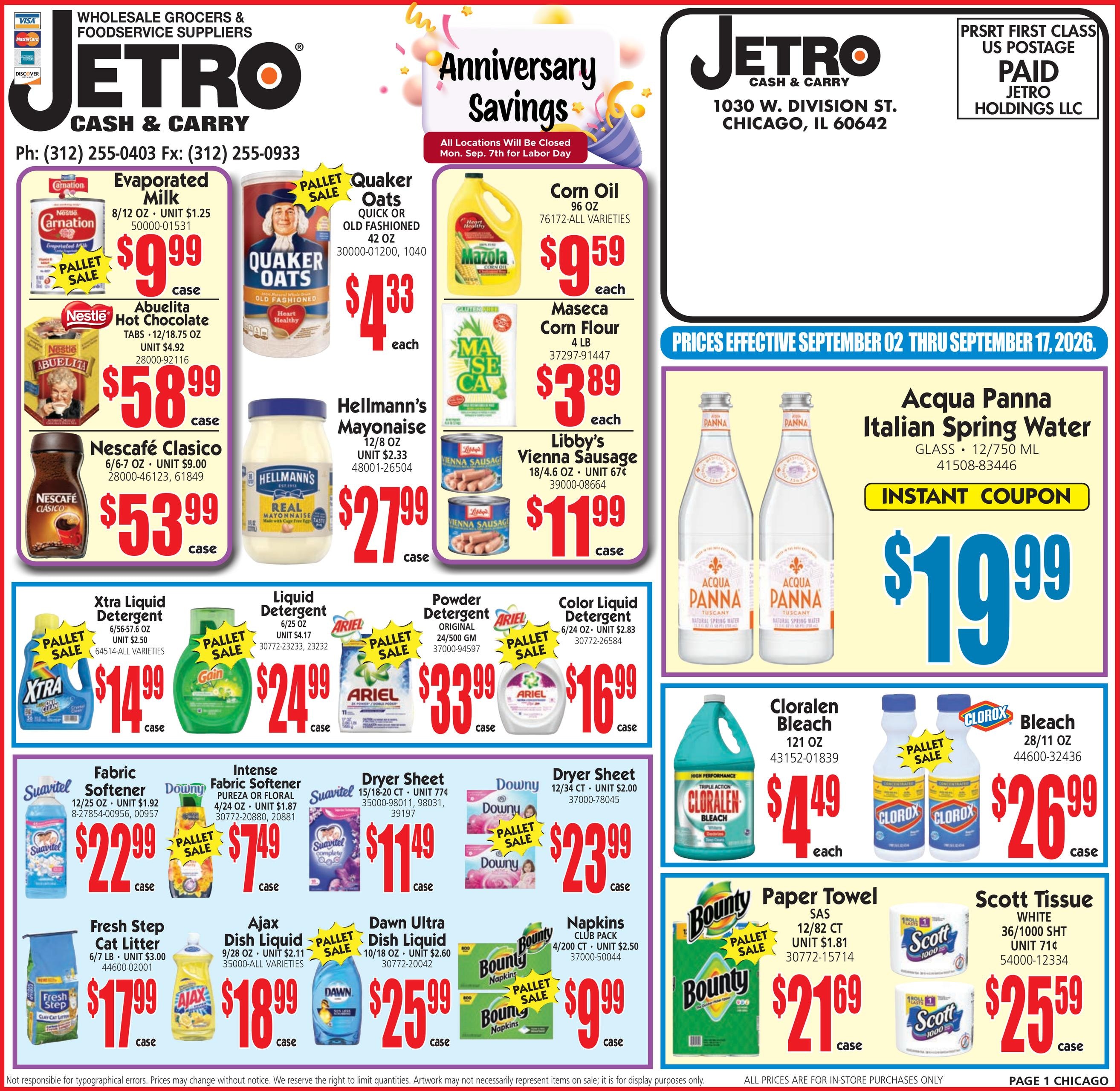 Jetro weekly ad page 1