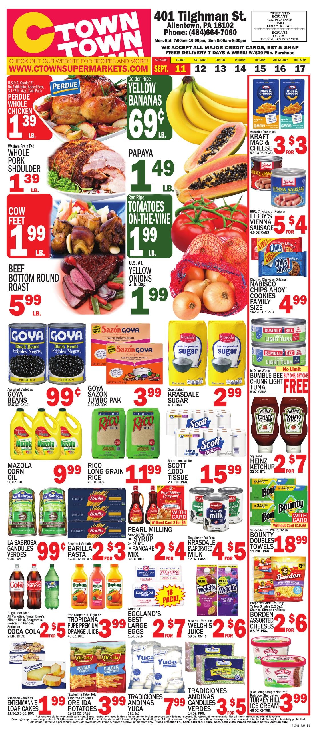 C Town weekly ad page 1