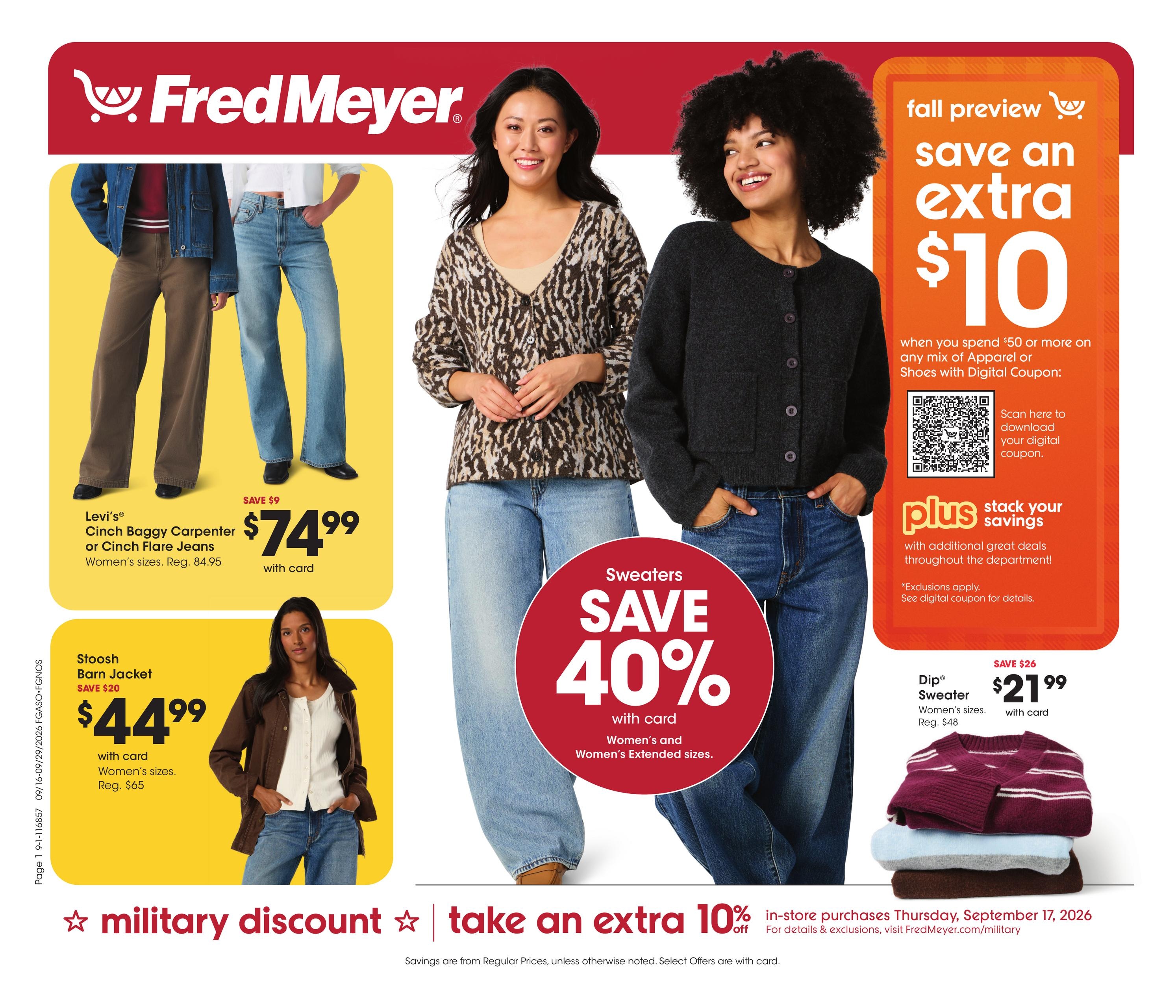 Fred Meyer weekly ad page 1