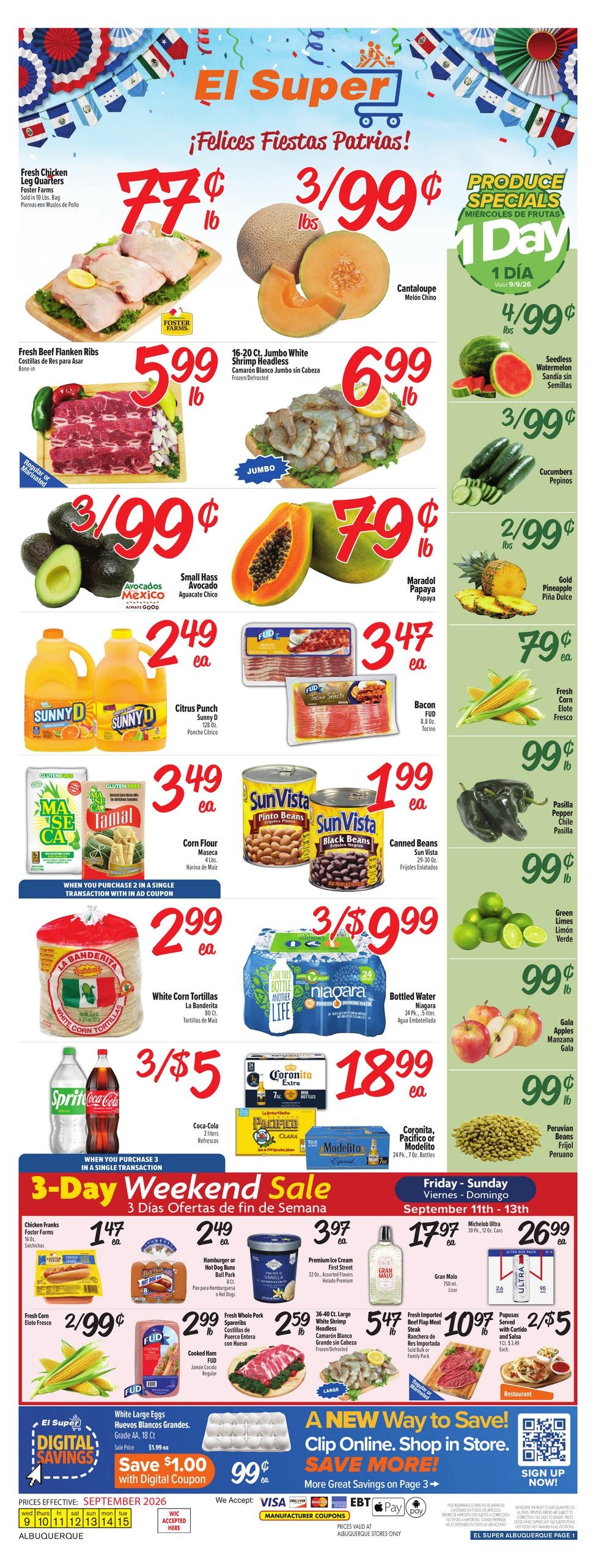 El Super weekly ad page 1