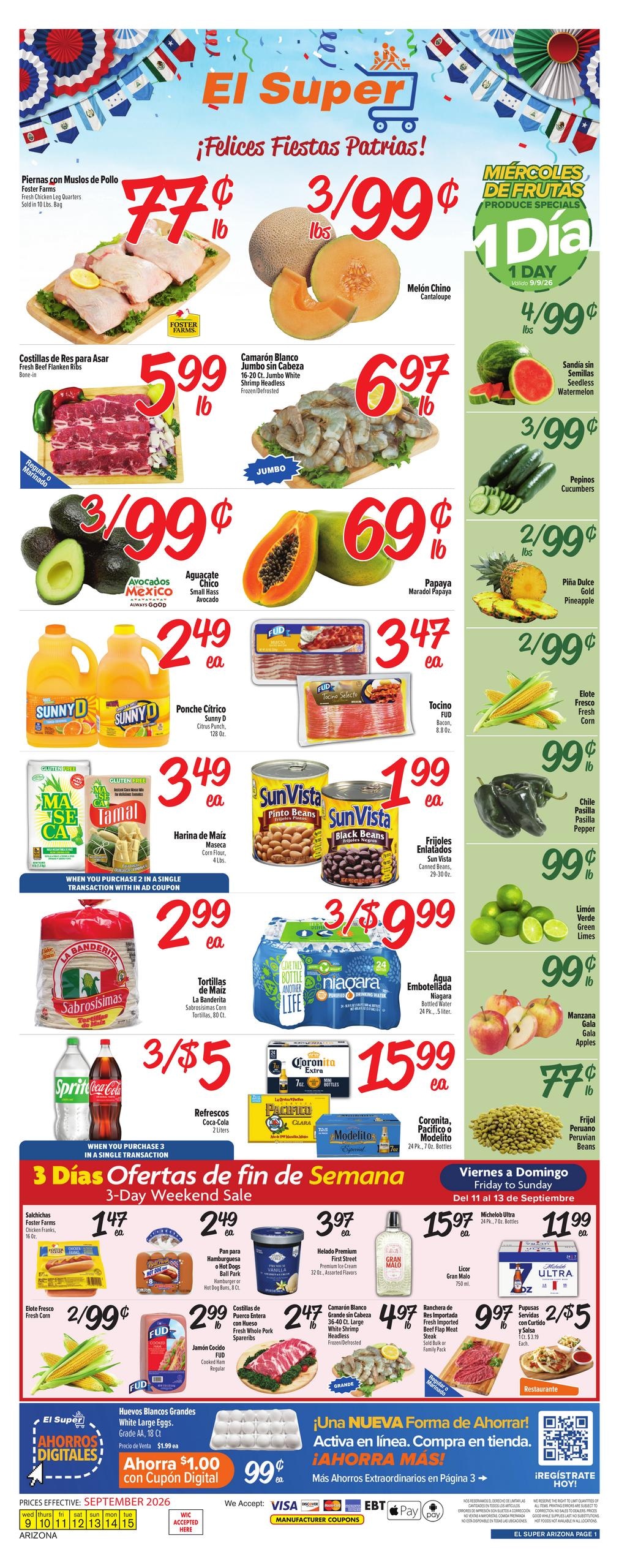 El Super weekly ad page 1
