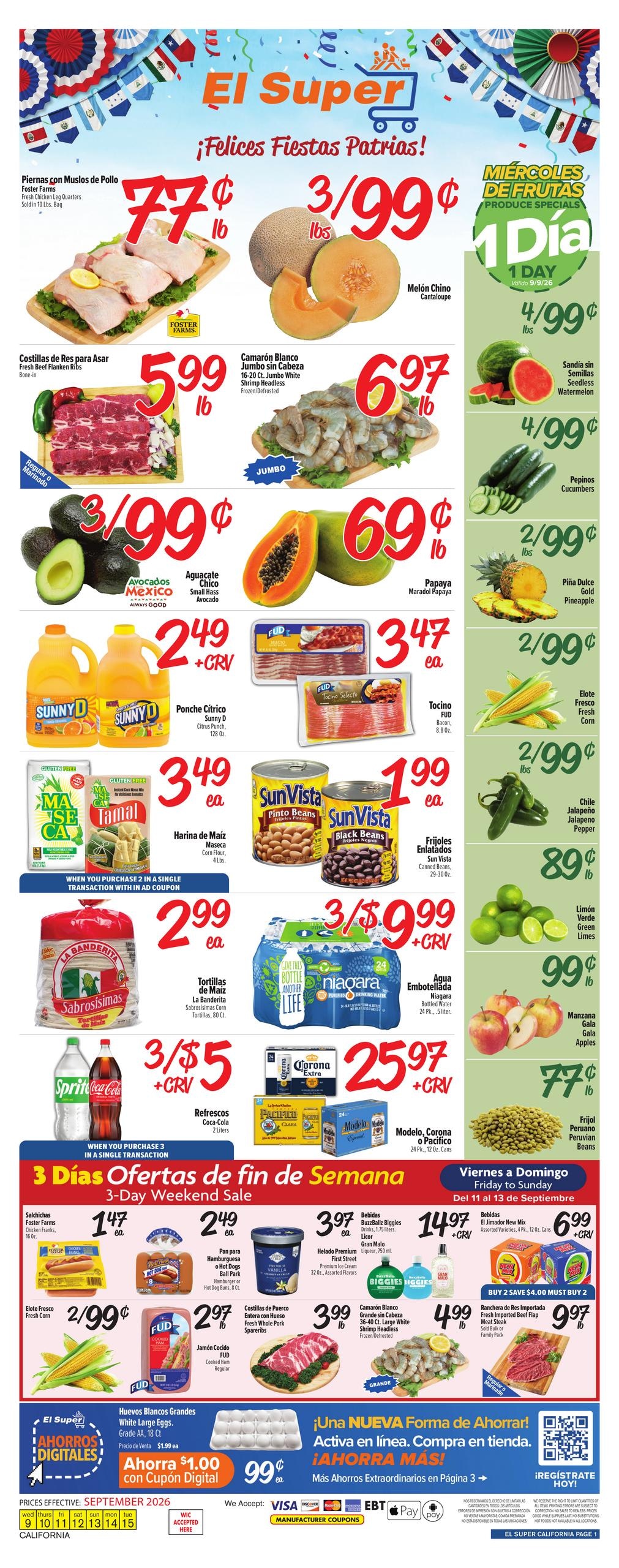 El Super weekly ad page 1